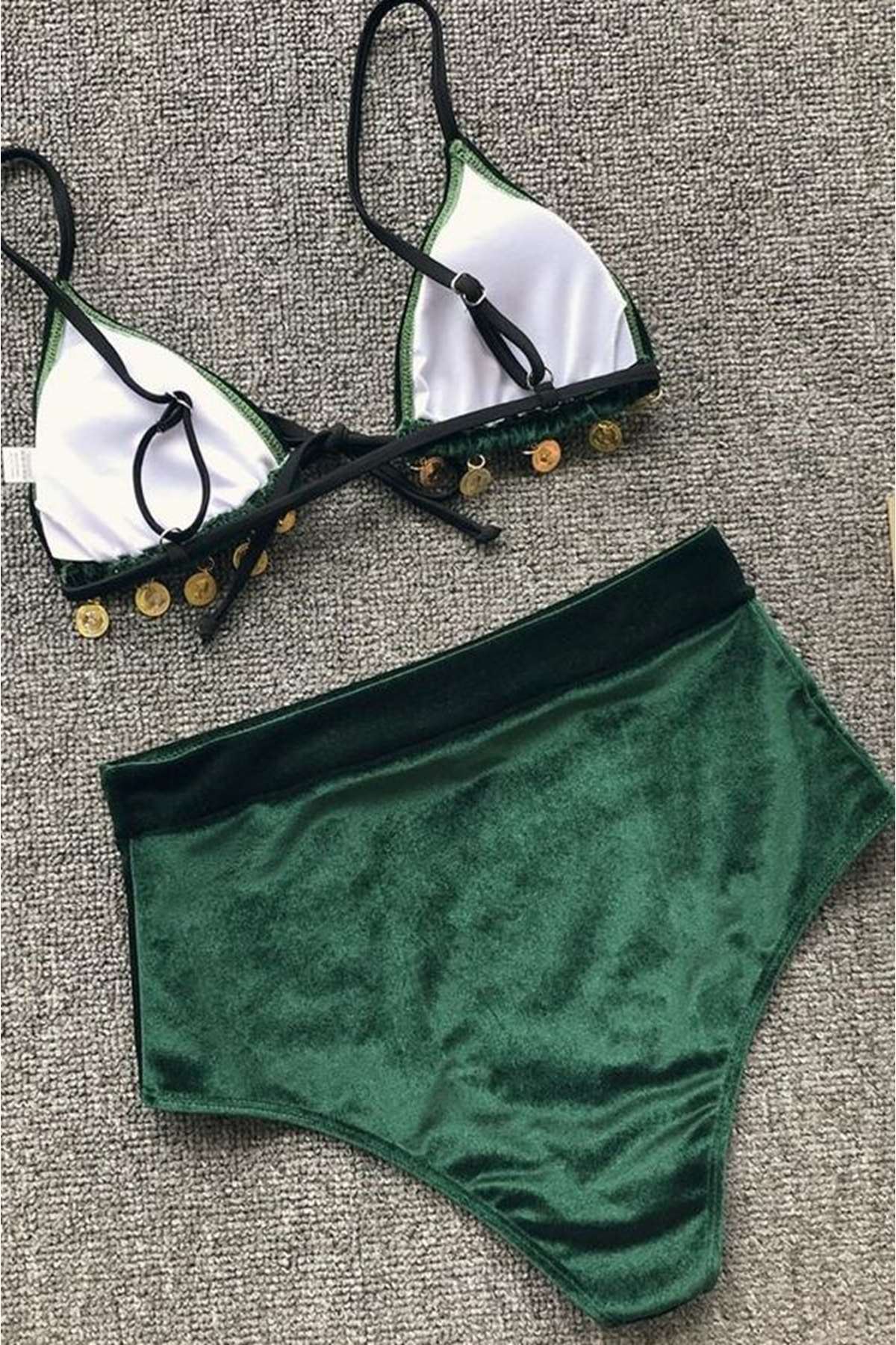 Kadife Bikini Yeşil - 4286.1364.