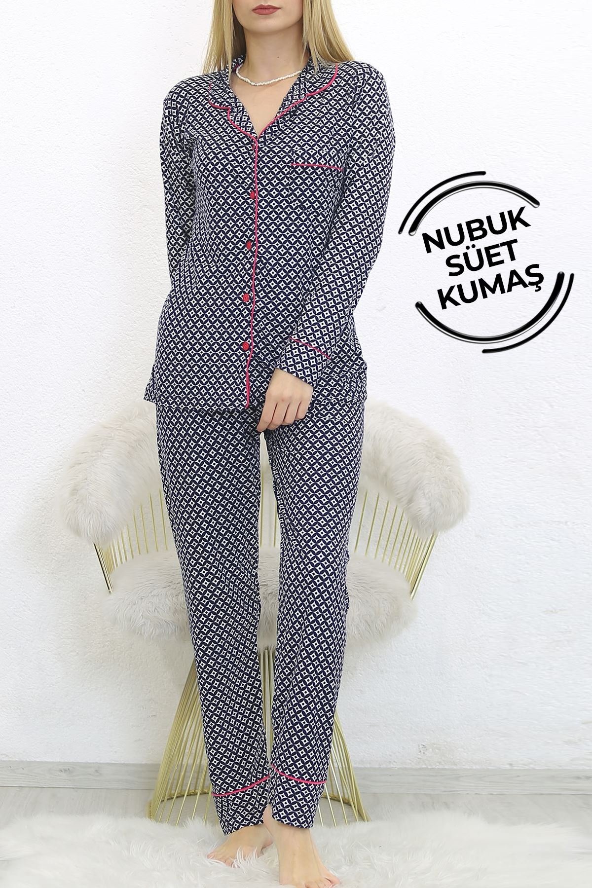 Nubuk Süet Pijama Takımı Lacifuşya - 8529.1048.