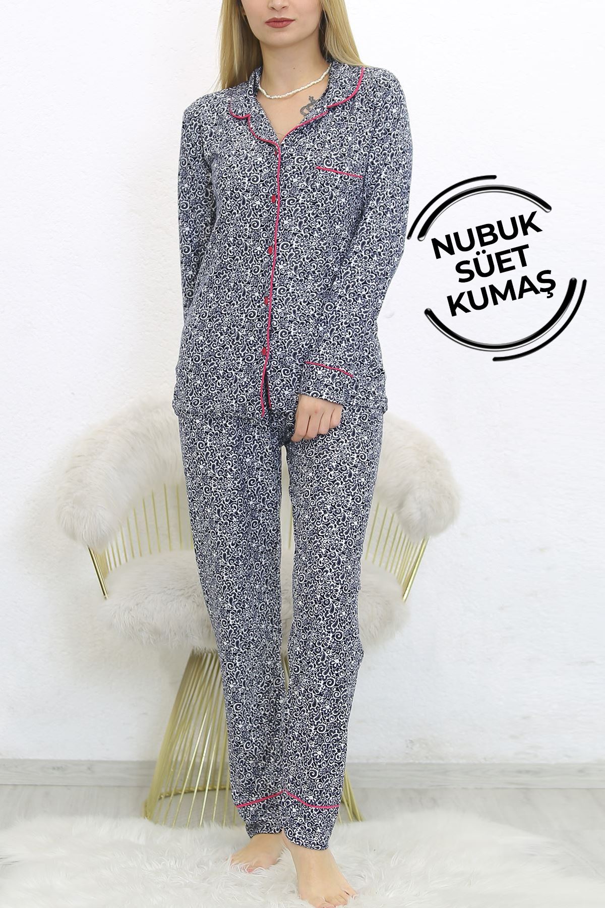 Nubuk Süet Pijama Takımı Lacifuşya3 - 8529.1048.