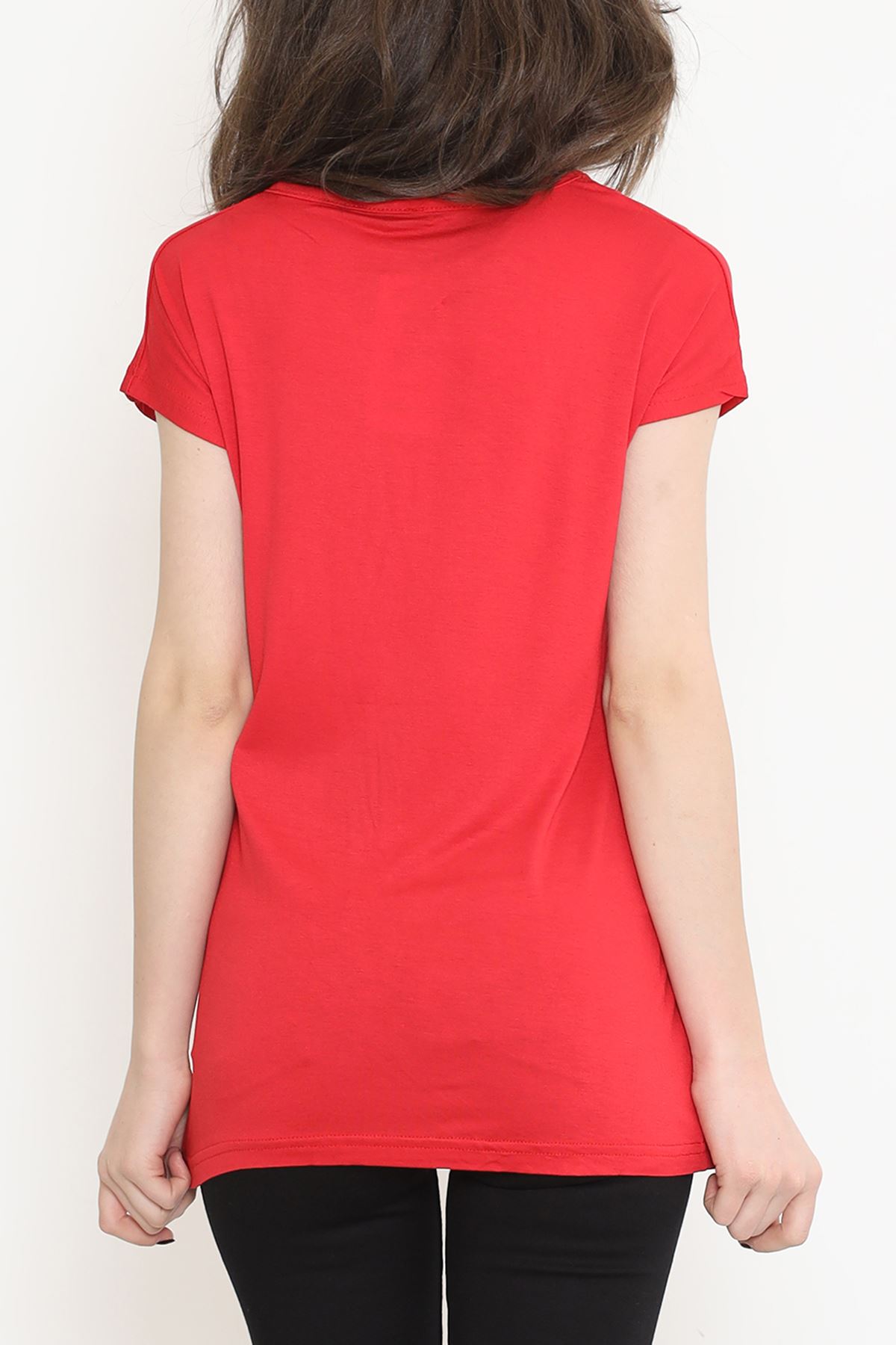 Pul Detaylı Bluz Kırmızı - 17137.599.