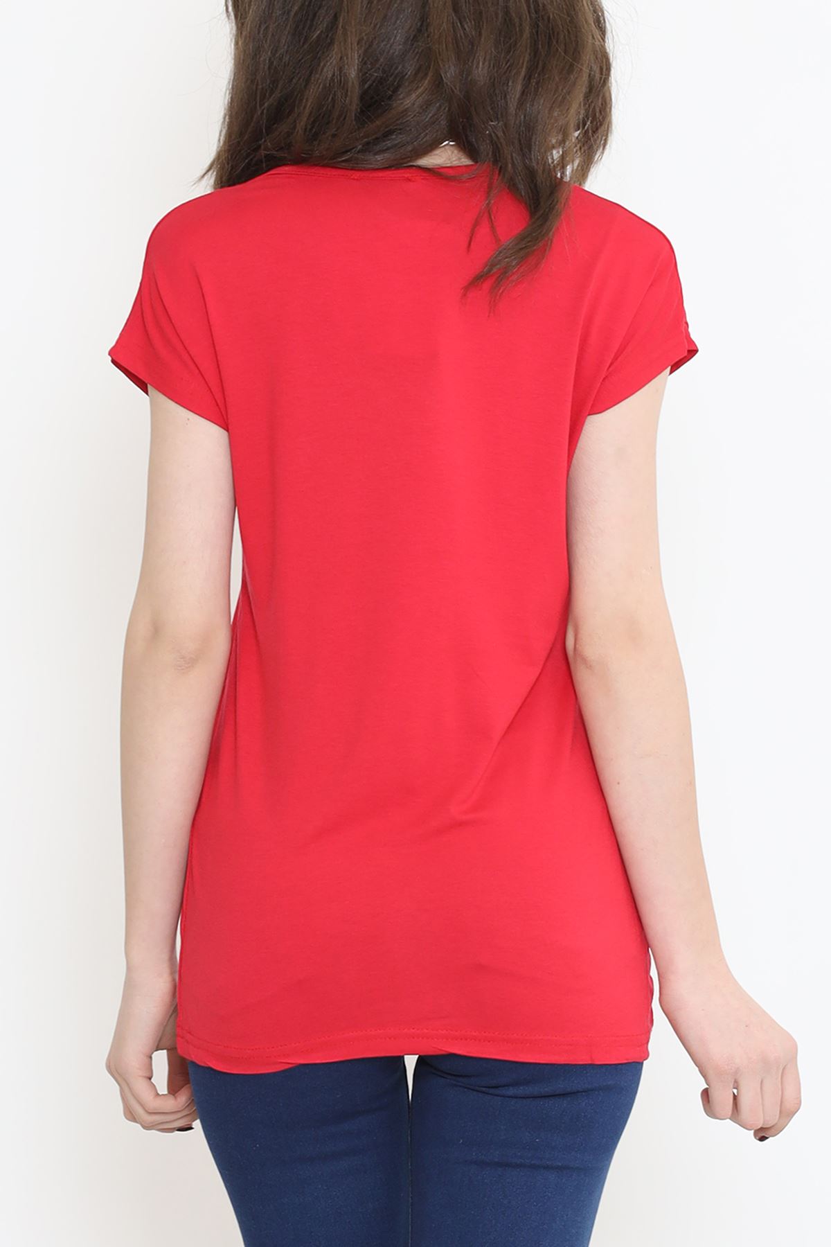 Taş İşlemeli Bluz Kırmızı - 17147.599.