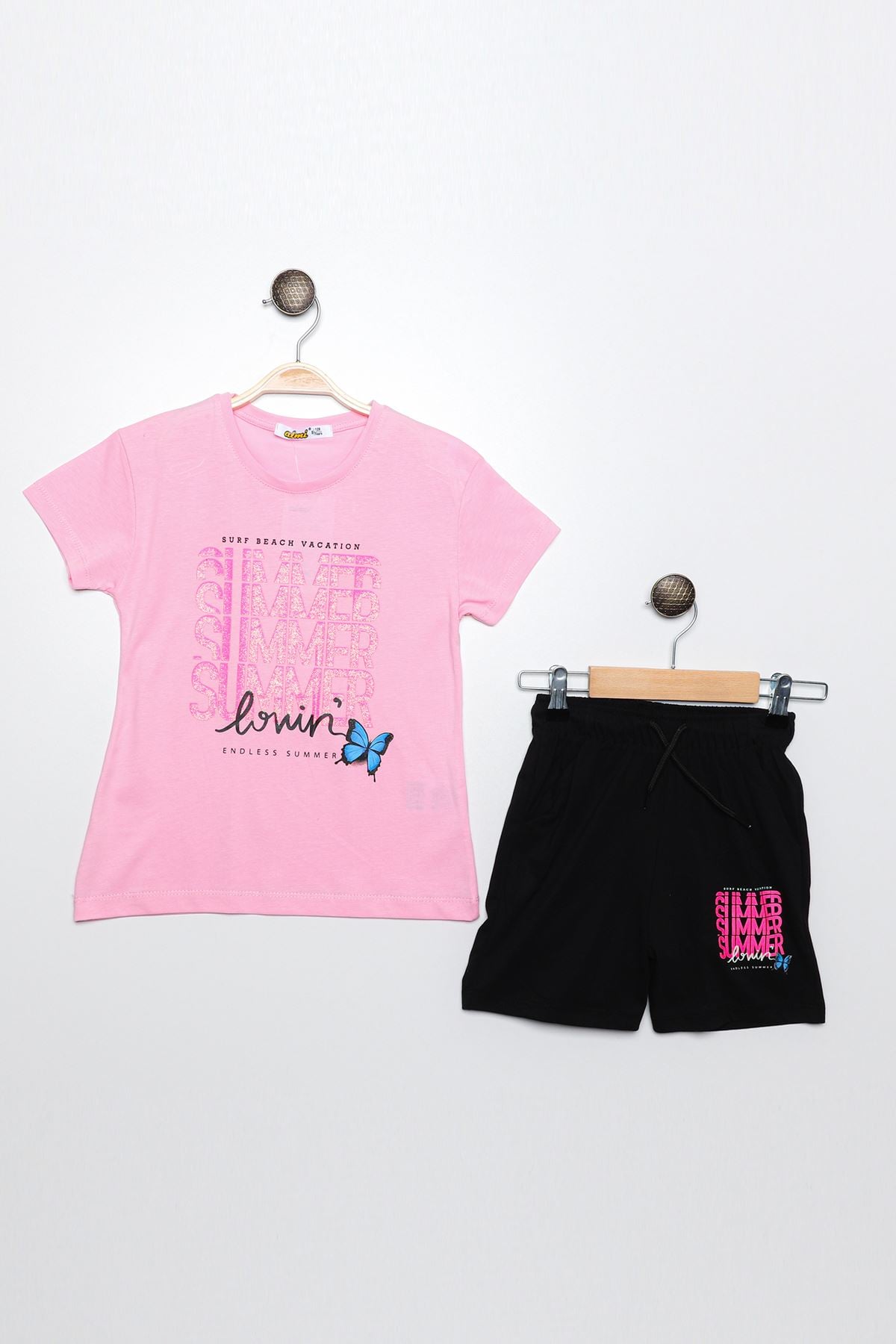 8-12 Yaş Çocuk Şortlu Takım Pembe - 723257.1576.