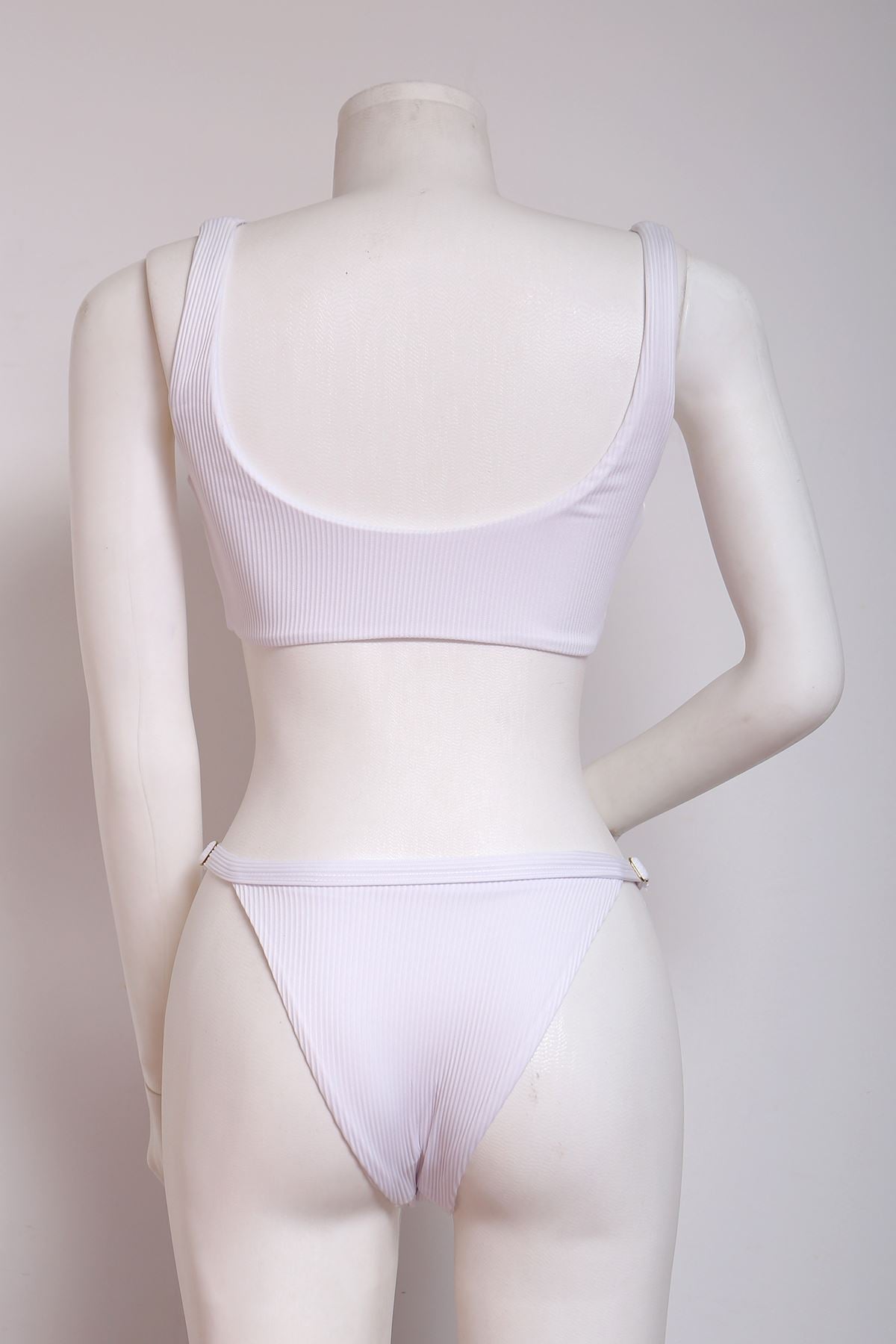 Çıtçıtlı Bikini Takım Beyaz - 10057.1834.
