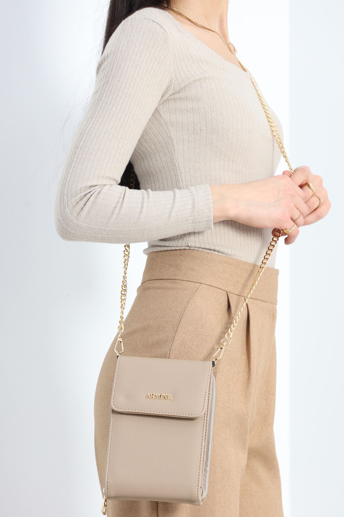 Orjinal Armine Kadın Çanta Vizon2 - 266.1853.