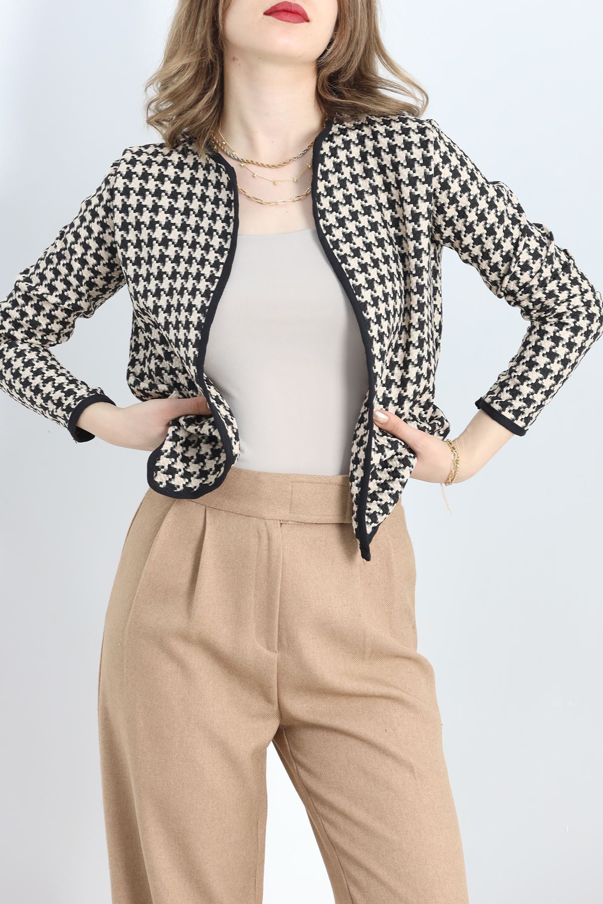 Kazayağı Hırka Bejsiyah - 30091.1874.