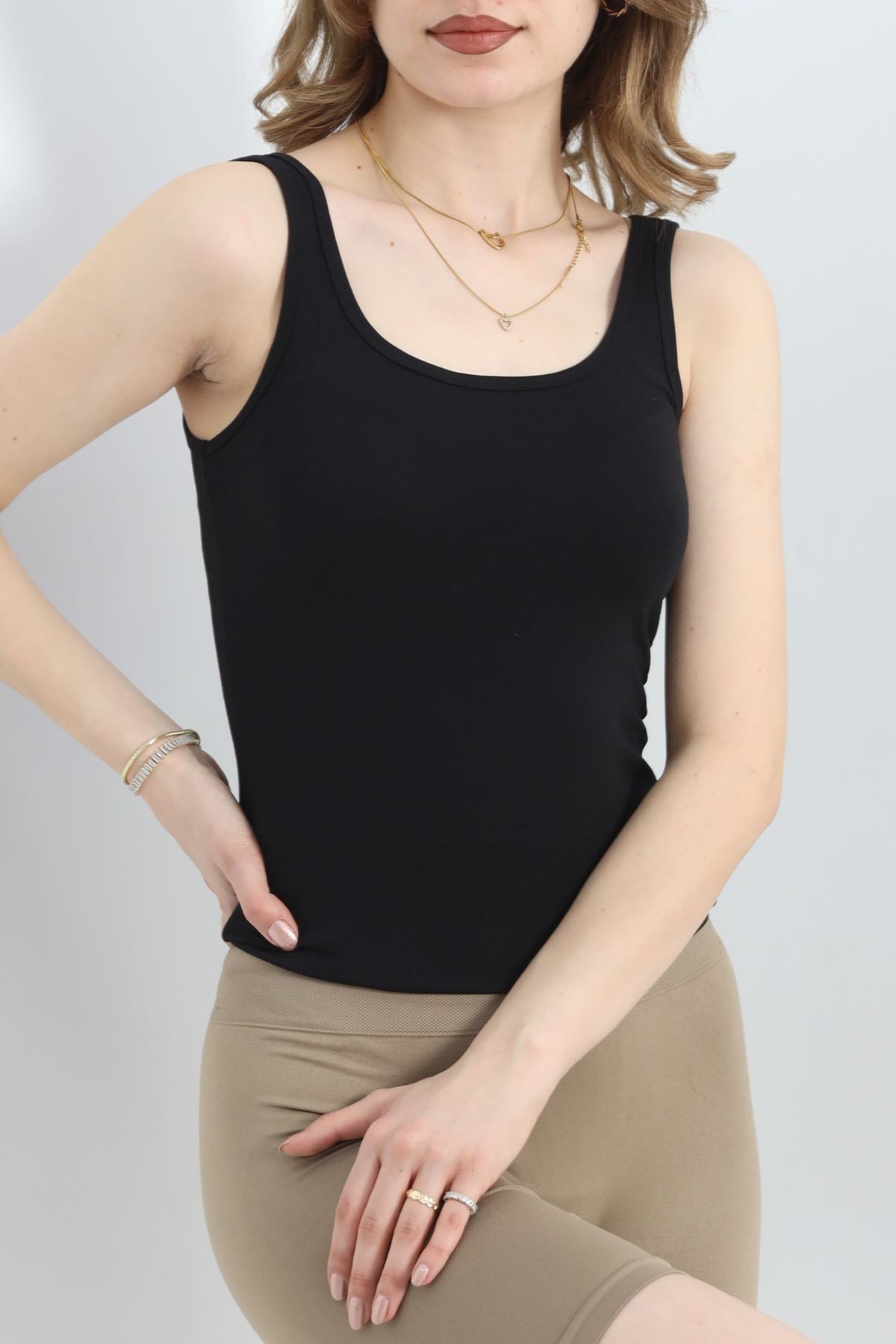 Kalın Askılı Atlet Siyah - 19057.200.