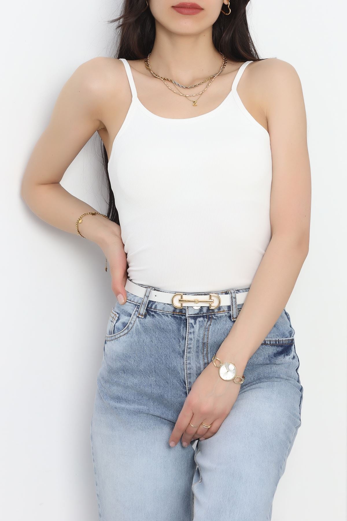 Burgu Fitil Kumaş U Yaka Zıbın Ekru - 5070.125.