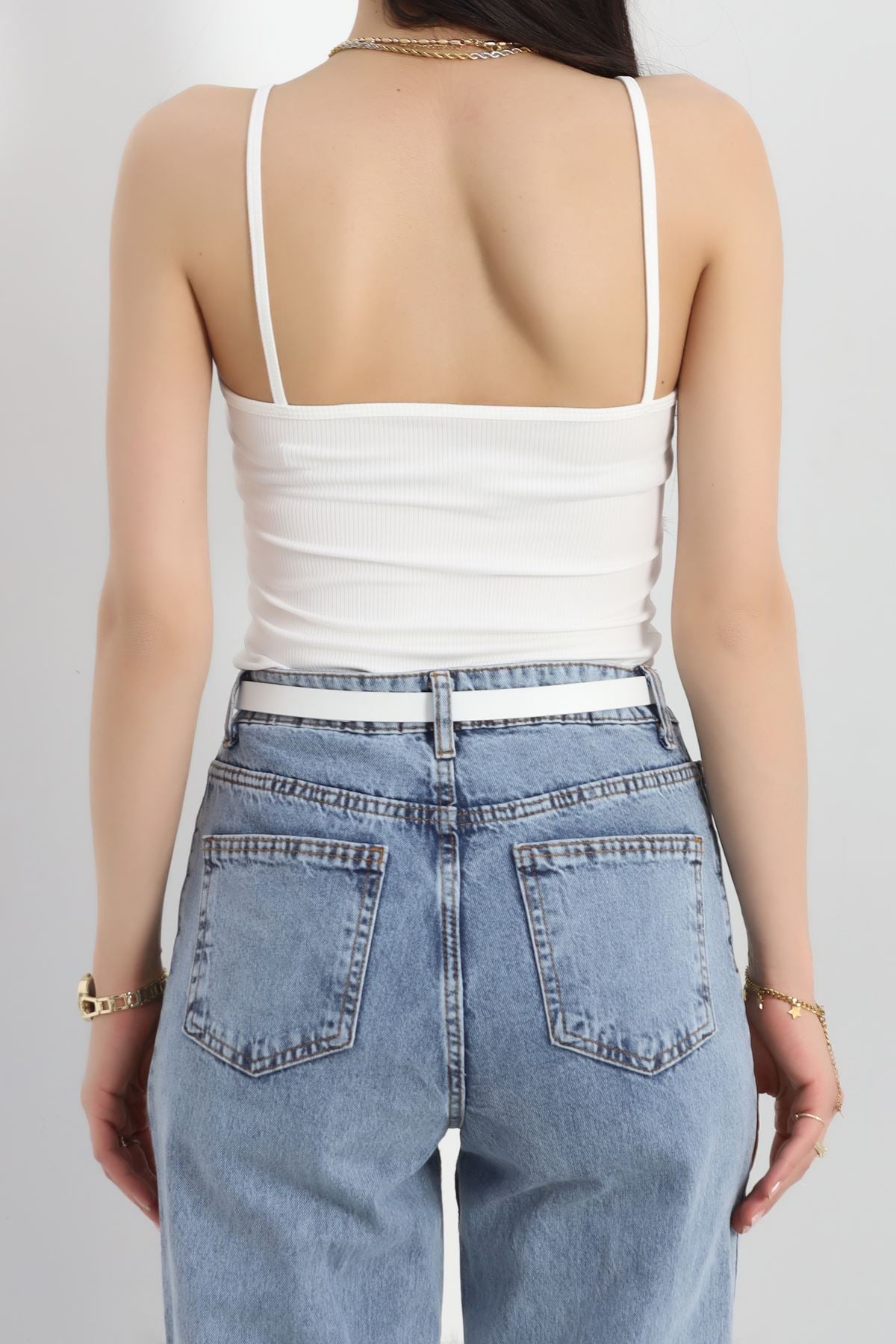 Burgu Fitil Kumaş U Yaka Zıbın Ekru - 5070.125.