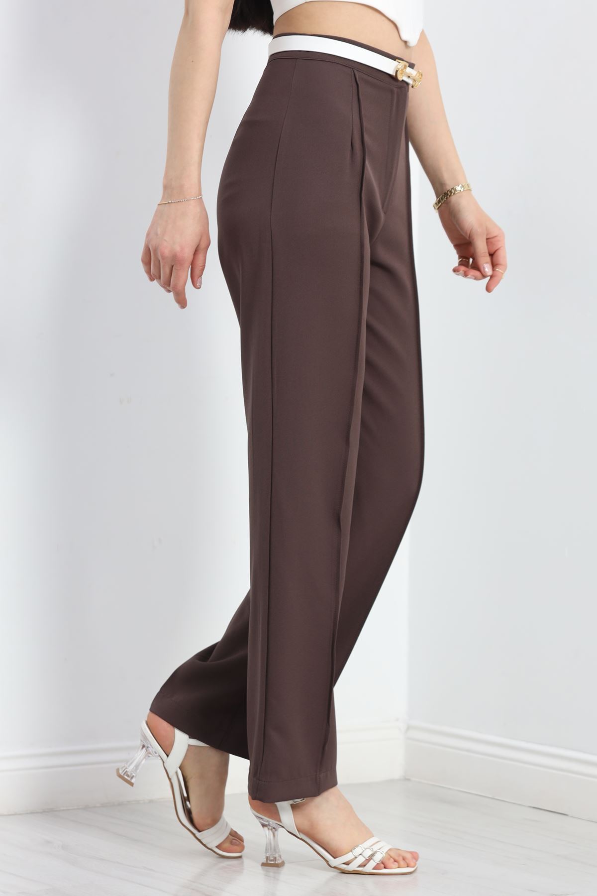 Çımalı Palazzo Pantolon Acıkahve - 21718.683.