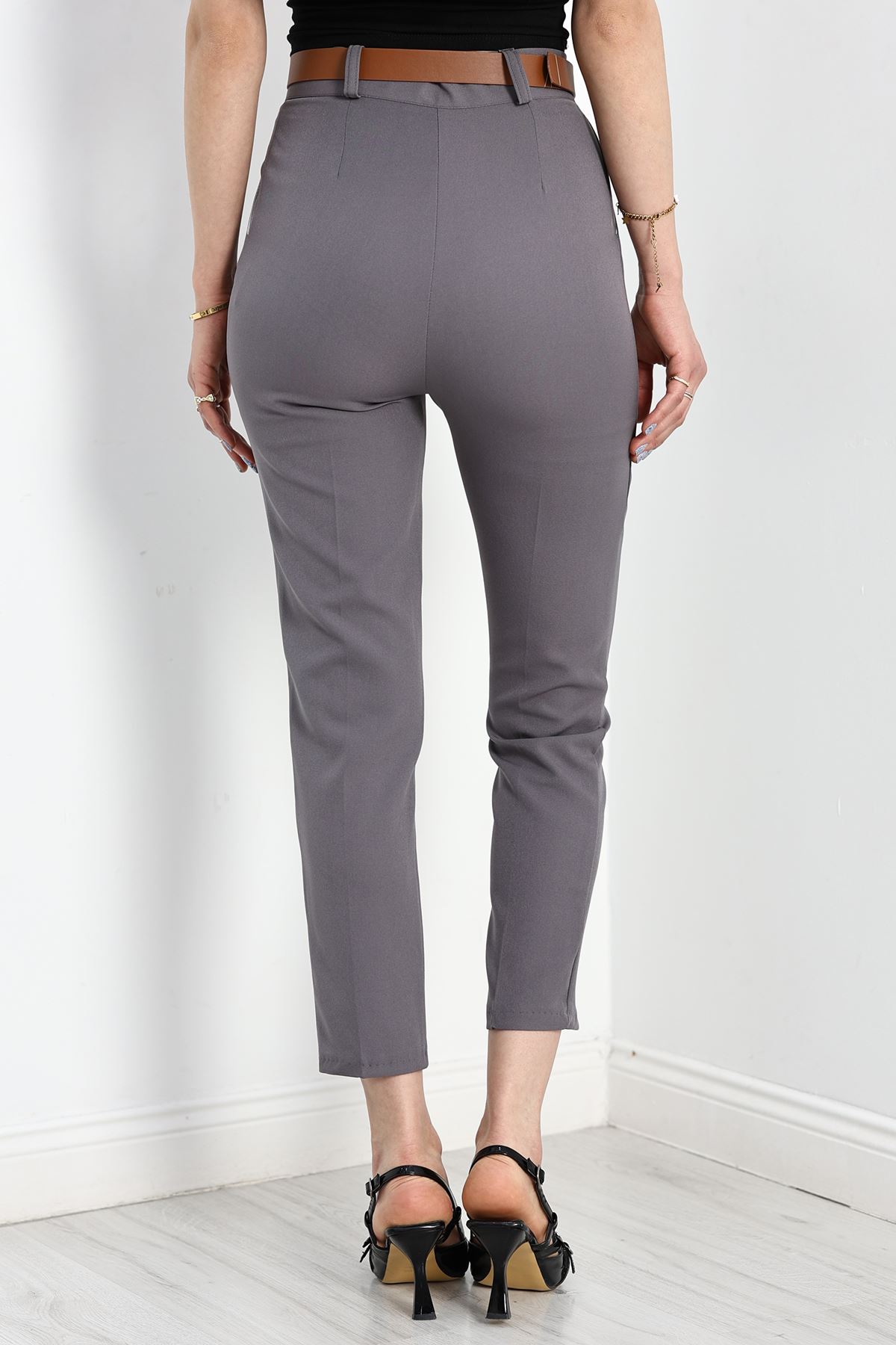 Kemerli Double Pantolon Antrasit - 40090.683.