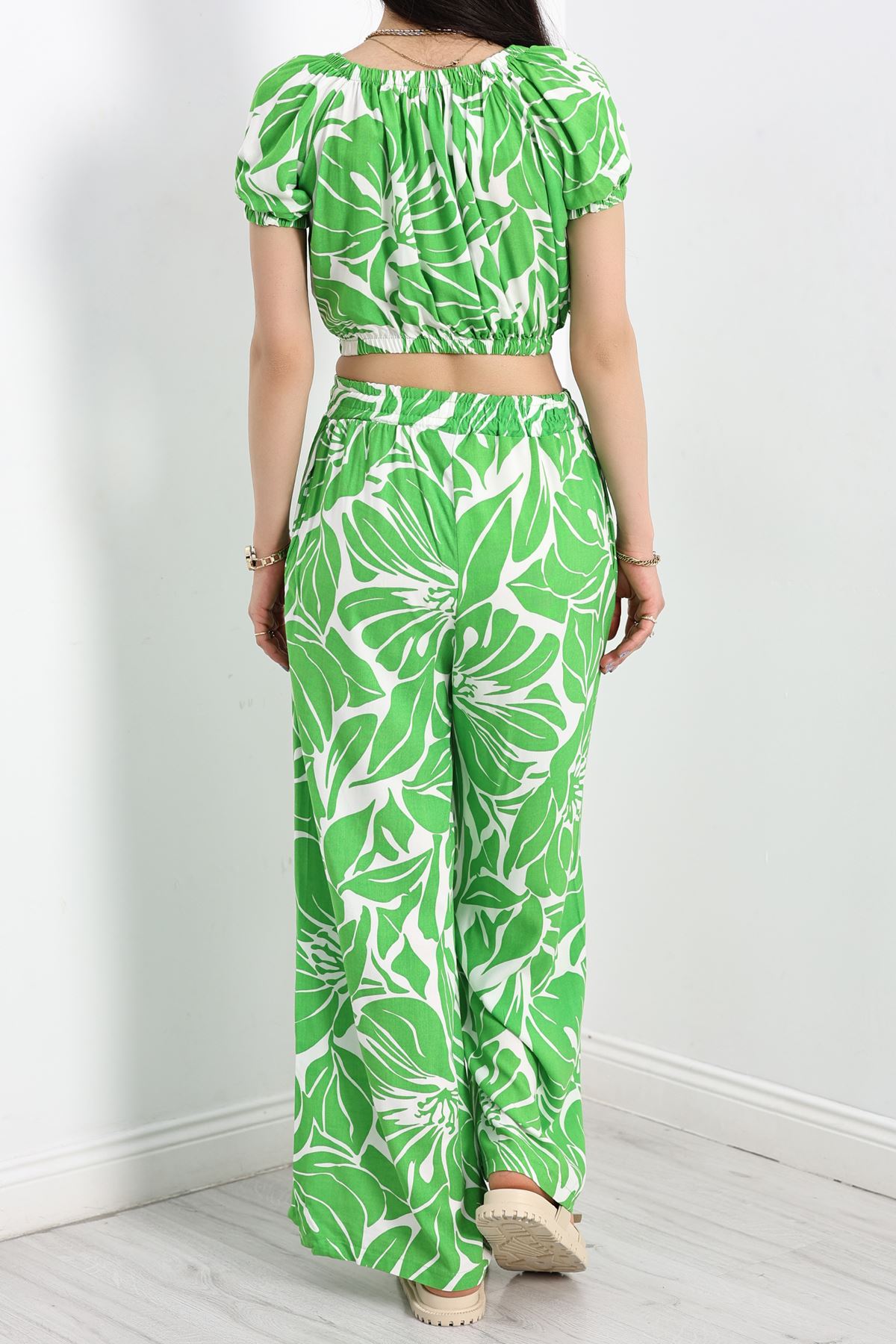 Desenli Crop Takım Açıkyeşil - 715.1247.