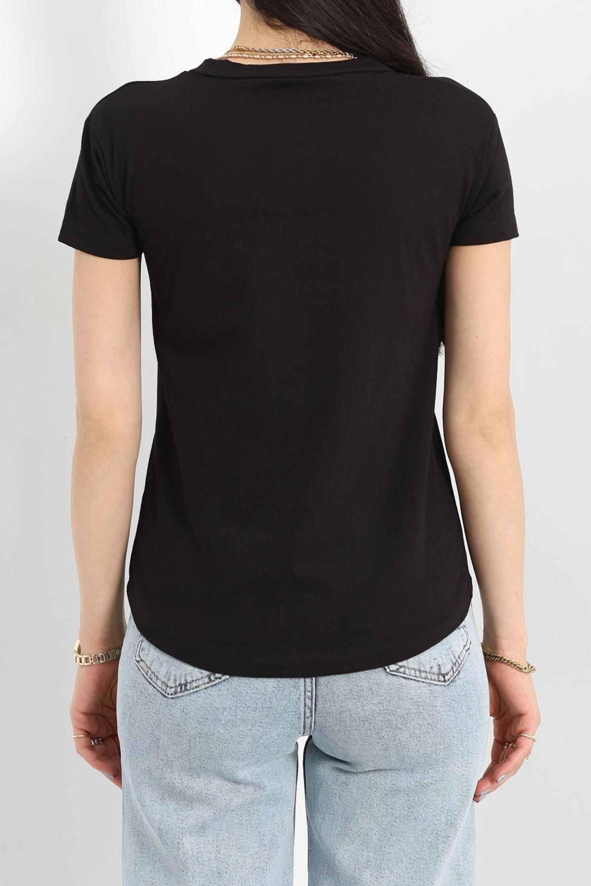 Süprem V Yaka Tişört Siyah - 4001.1567.