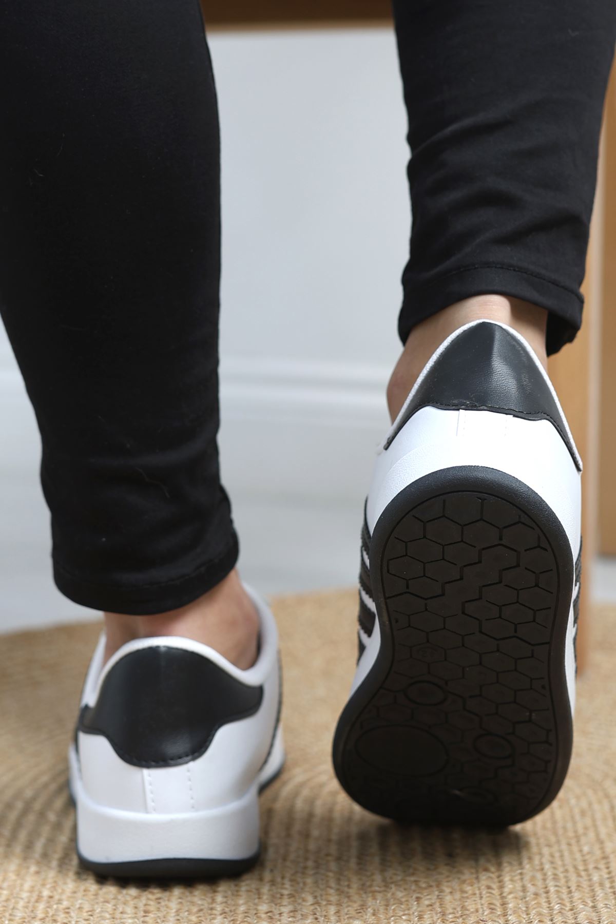 Erkek Günlük Ayakkabı Beyazsiyah - 19325.264.