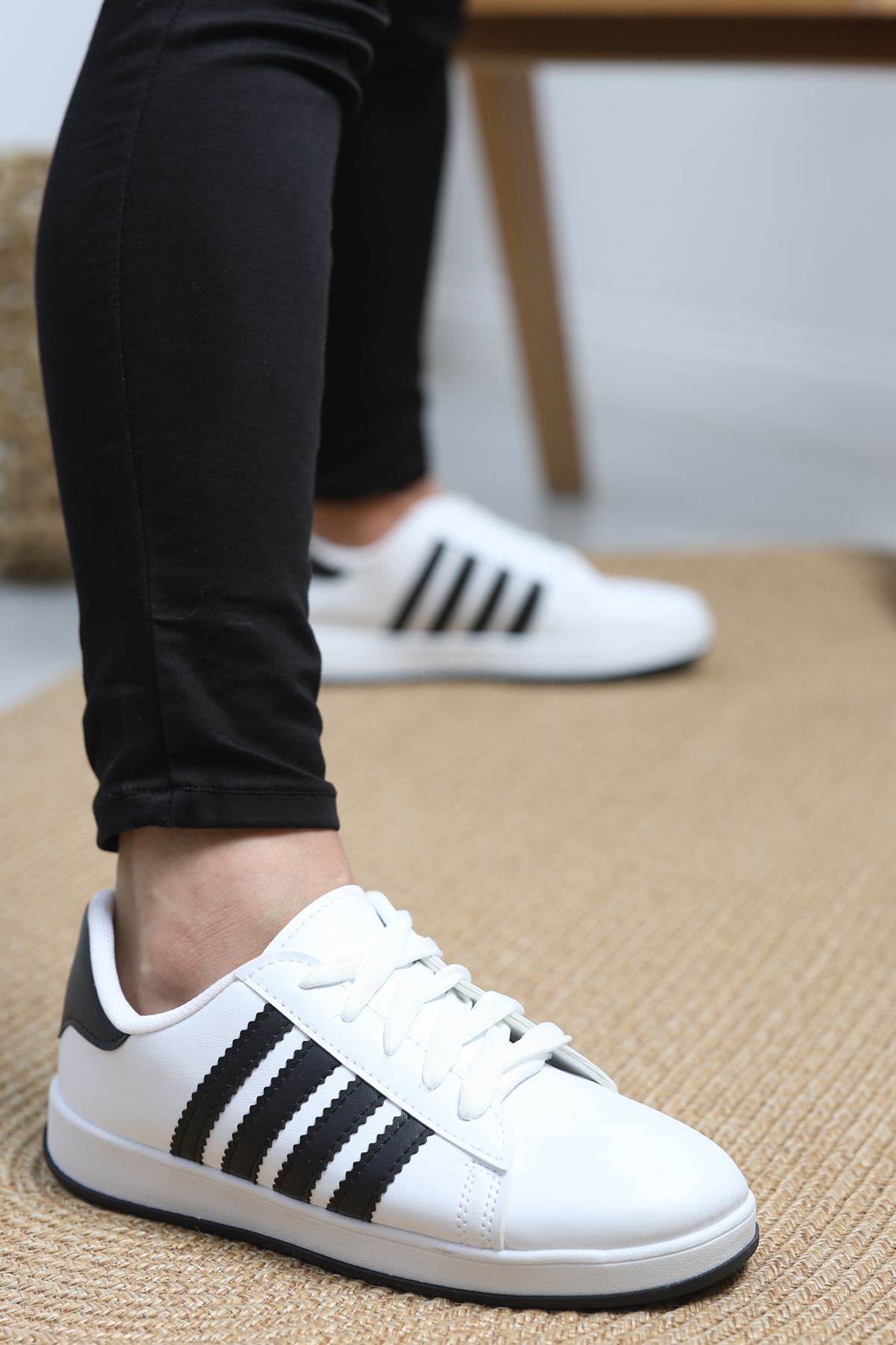 Erkek Günlük Ayakkabı Beyazsiyah - 19325.264.