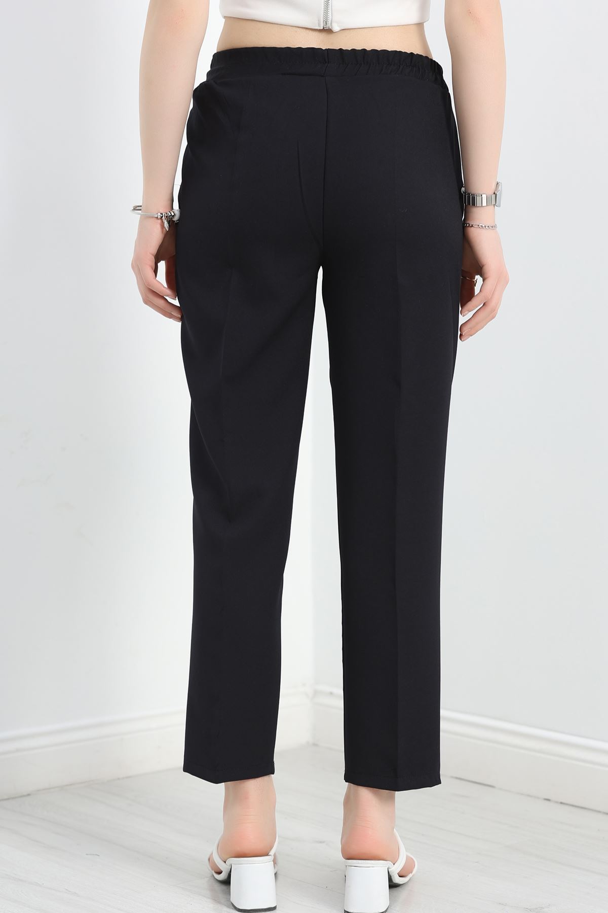 Dabıl Bağcıklı Pantolon Siyah1 - 20138.1884.