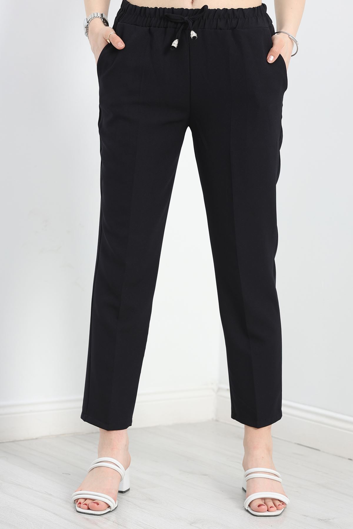 Dabıl Bağcıklı Pantolon Siyah1 - 20138.1884.