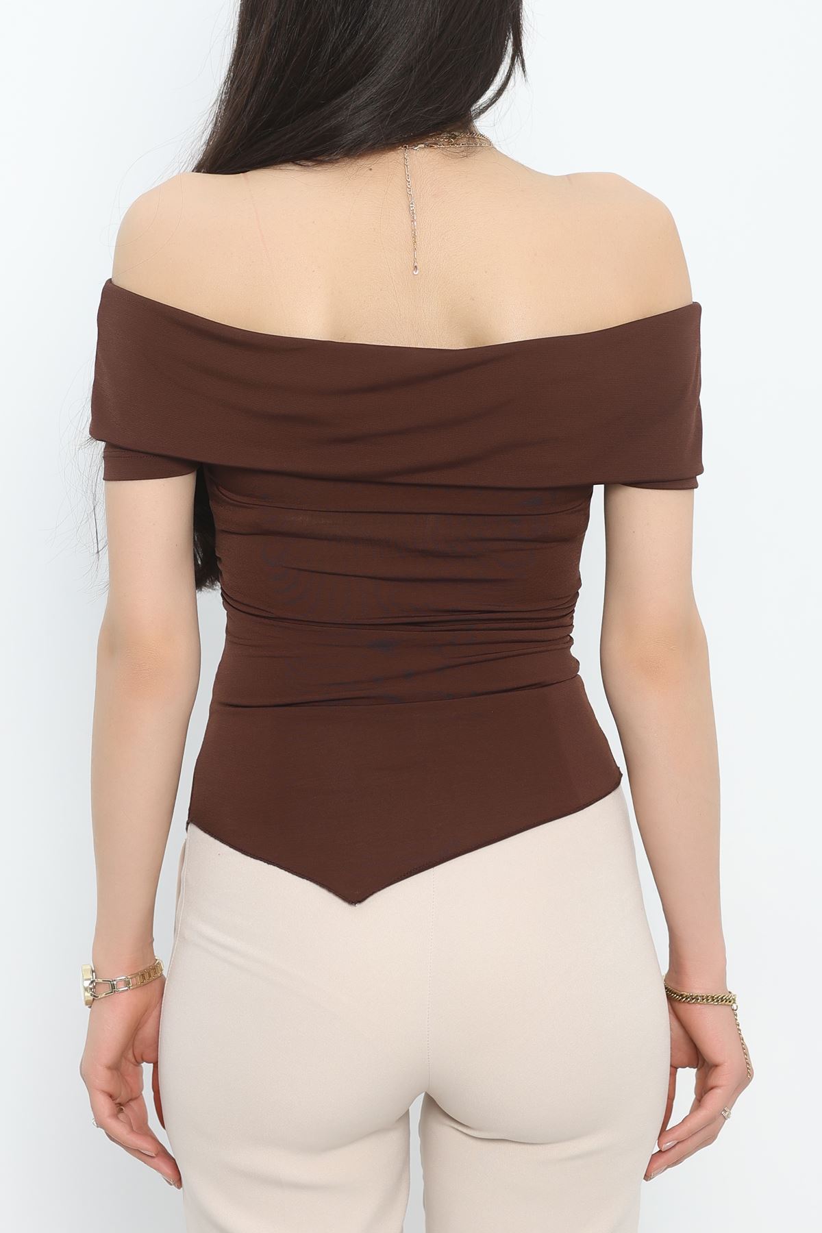 Madonna Yaka Sandy Bluz Kahverengi - 70006.1892.