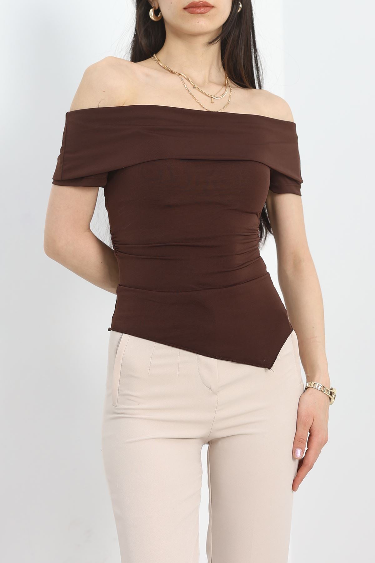 Madonna Yaka Sandy Bluz Kahverengi - 70006.1892.