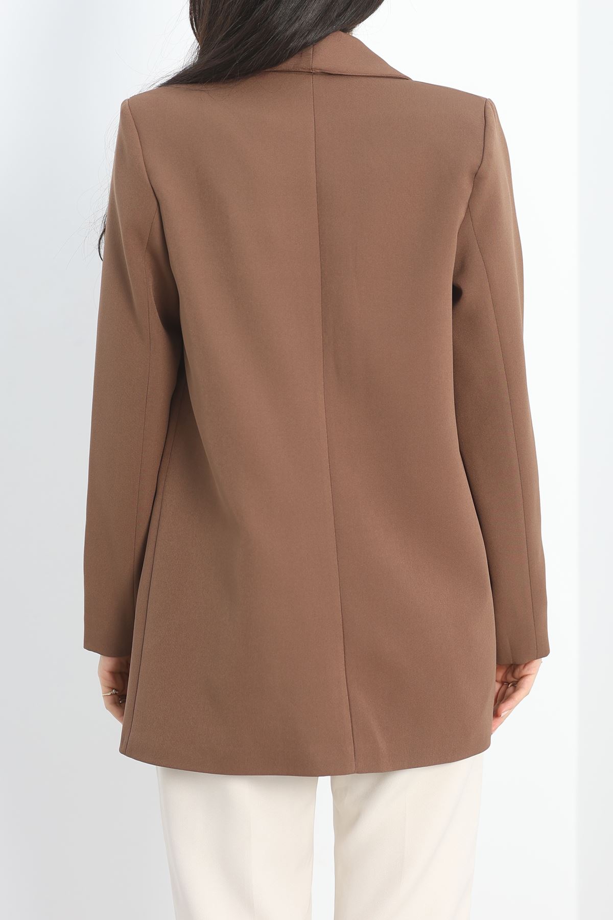 Astarlı Klasik Blazer Ceket Kahve - 70034.1909.