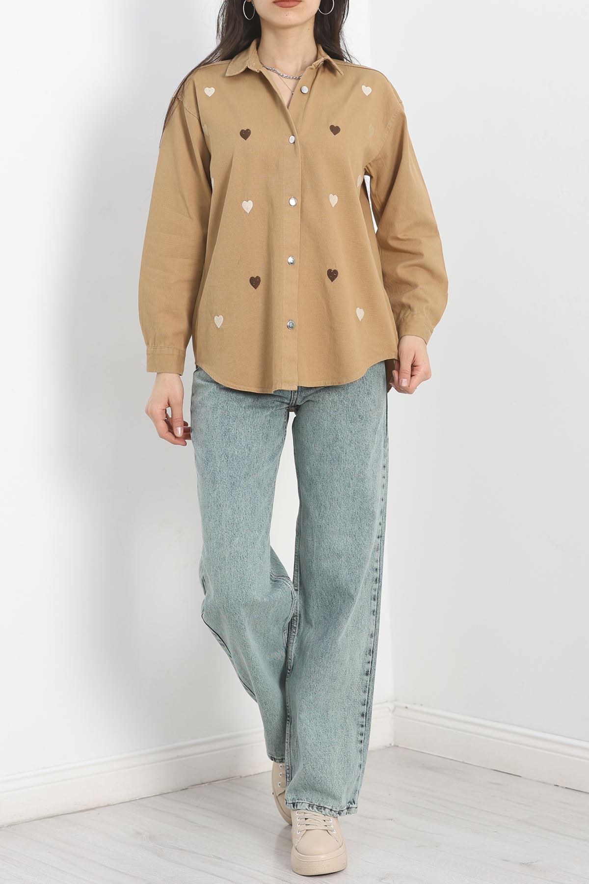 Nakışlı Gömlek Sütlükahve - 43349.683.