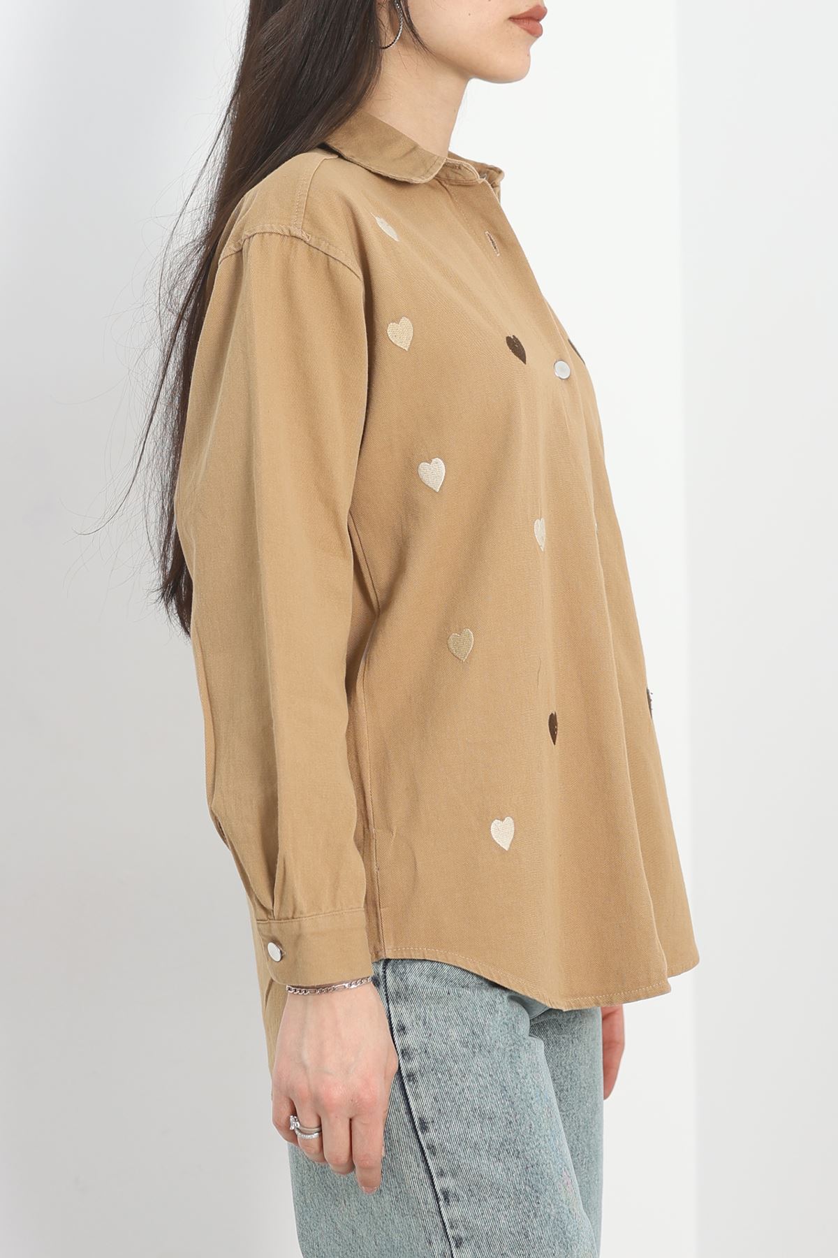 Nakışlı Gömlek Sütlükahve - 43349.683.