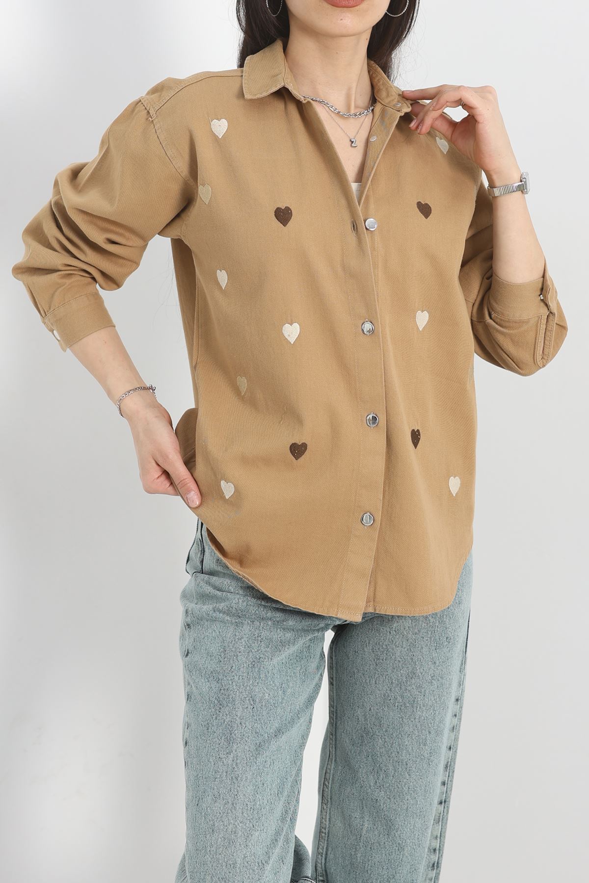 Nakışlı Gömlek Sütlükahve - 43349.683.