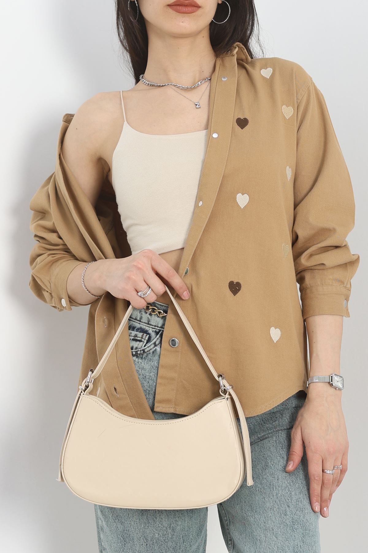 Nakışlı Gömlek Sütlükahve - 43349.683.