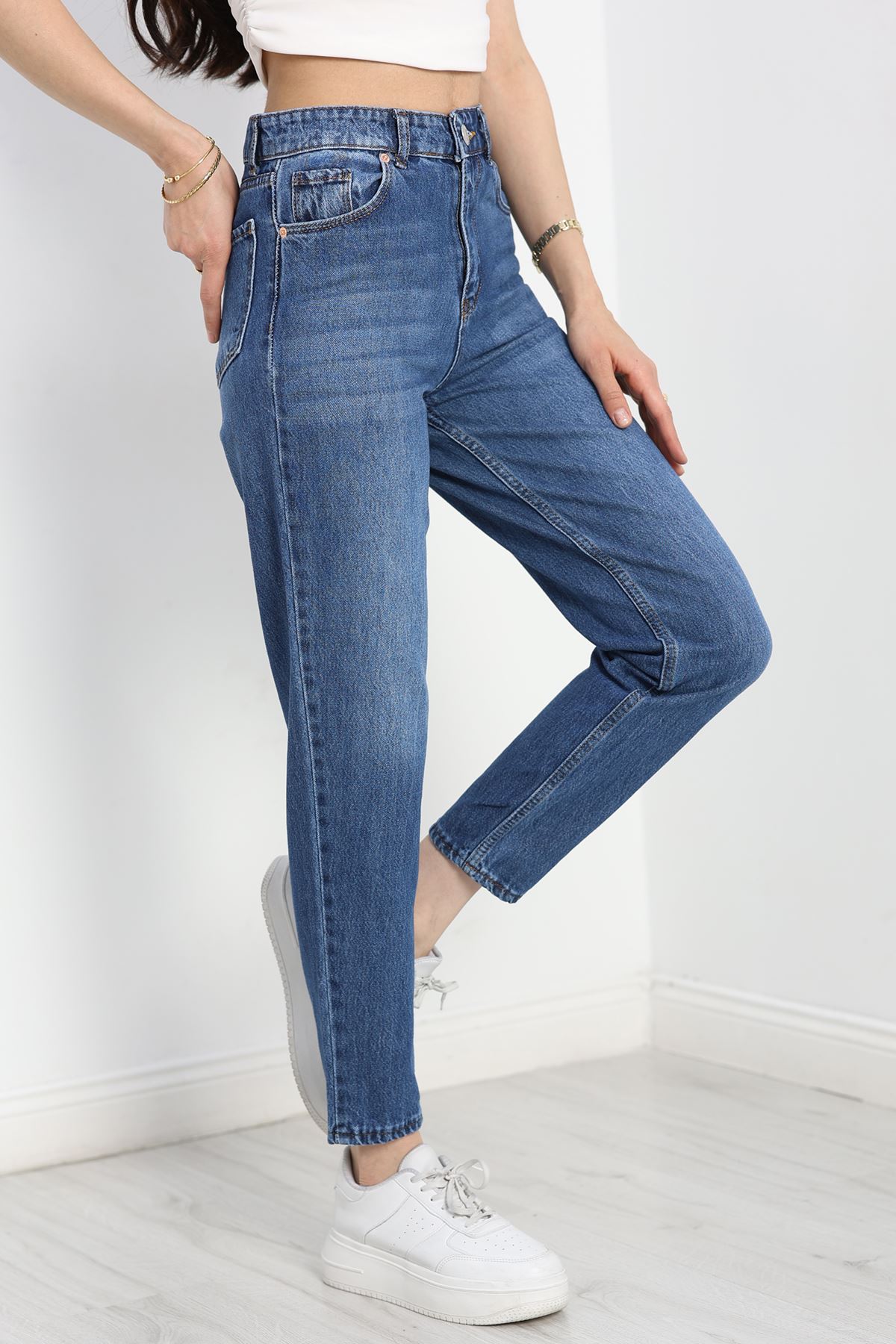 Mom Kot Pantolon Mavi - 40746.1431.