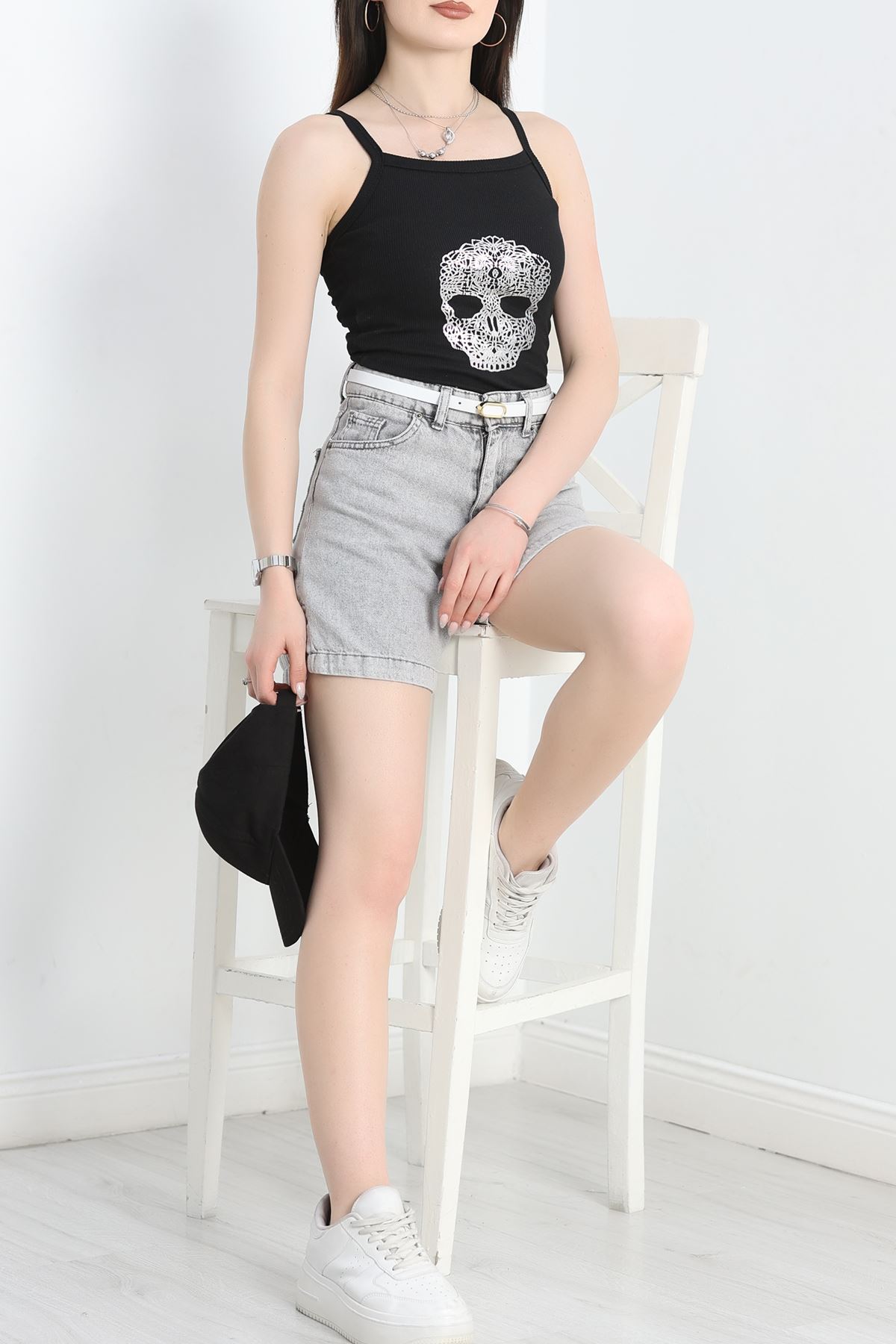 Baskılı Atlet Siyah - 70320.1092.