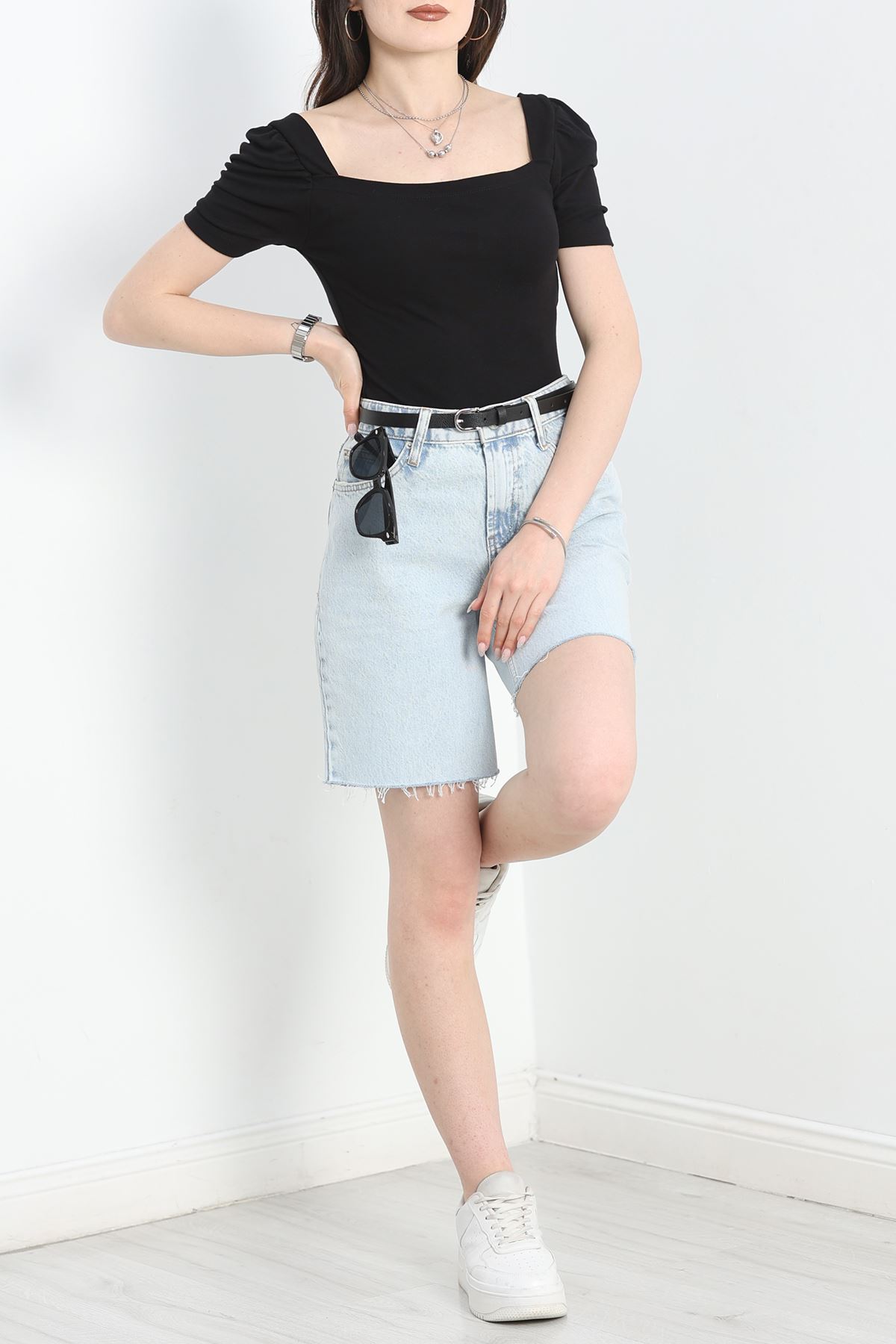 Prenses Kol Bluz Siyah - 40796.1723.