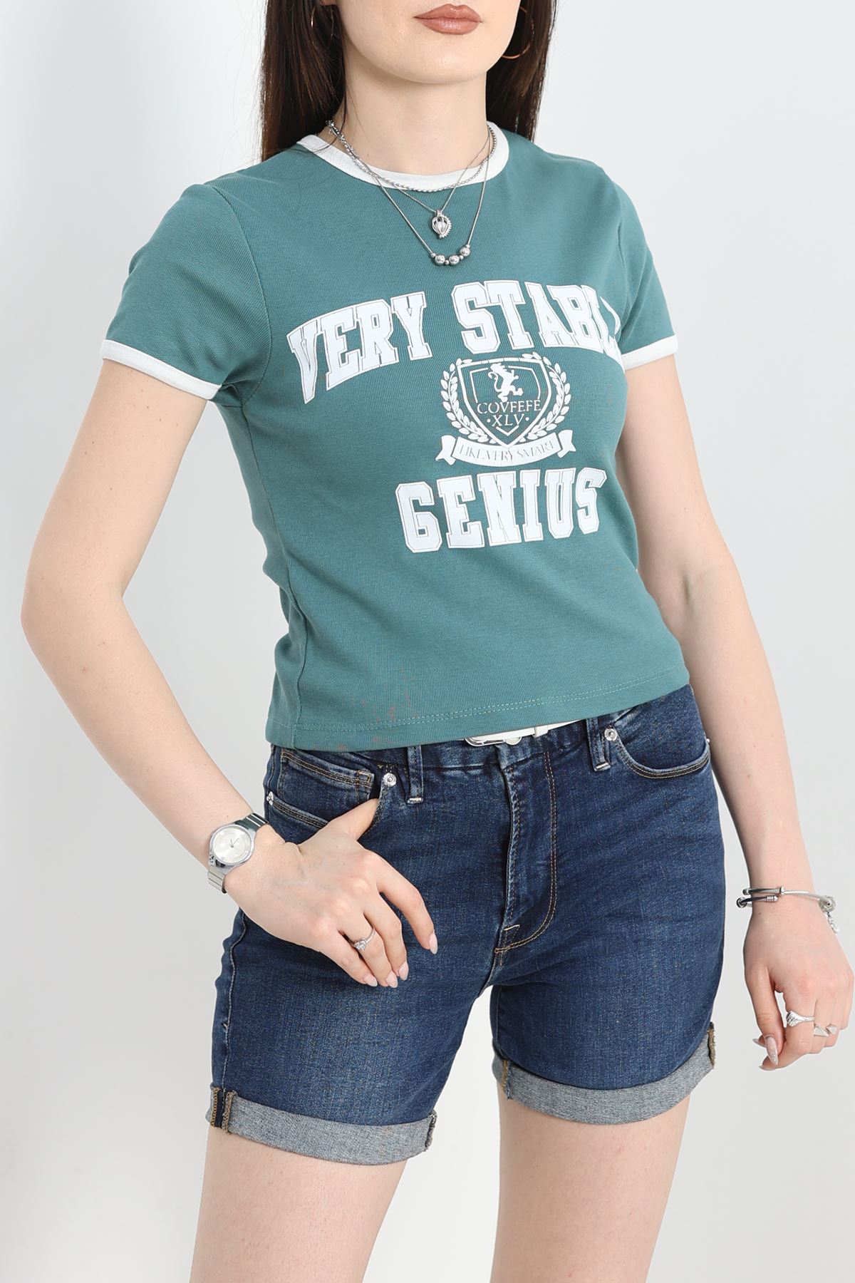 Baskılı Tişört Yeşil - 70327.336.