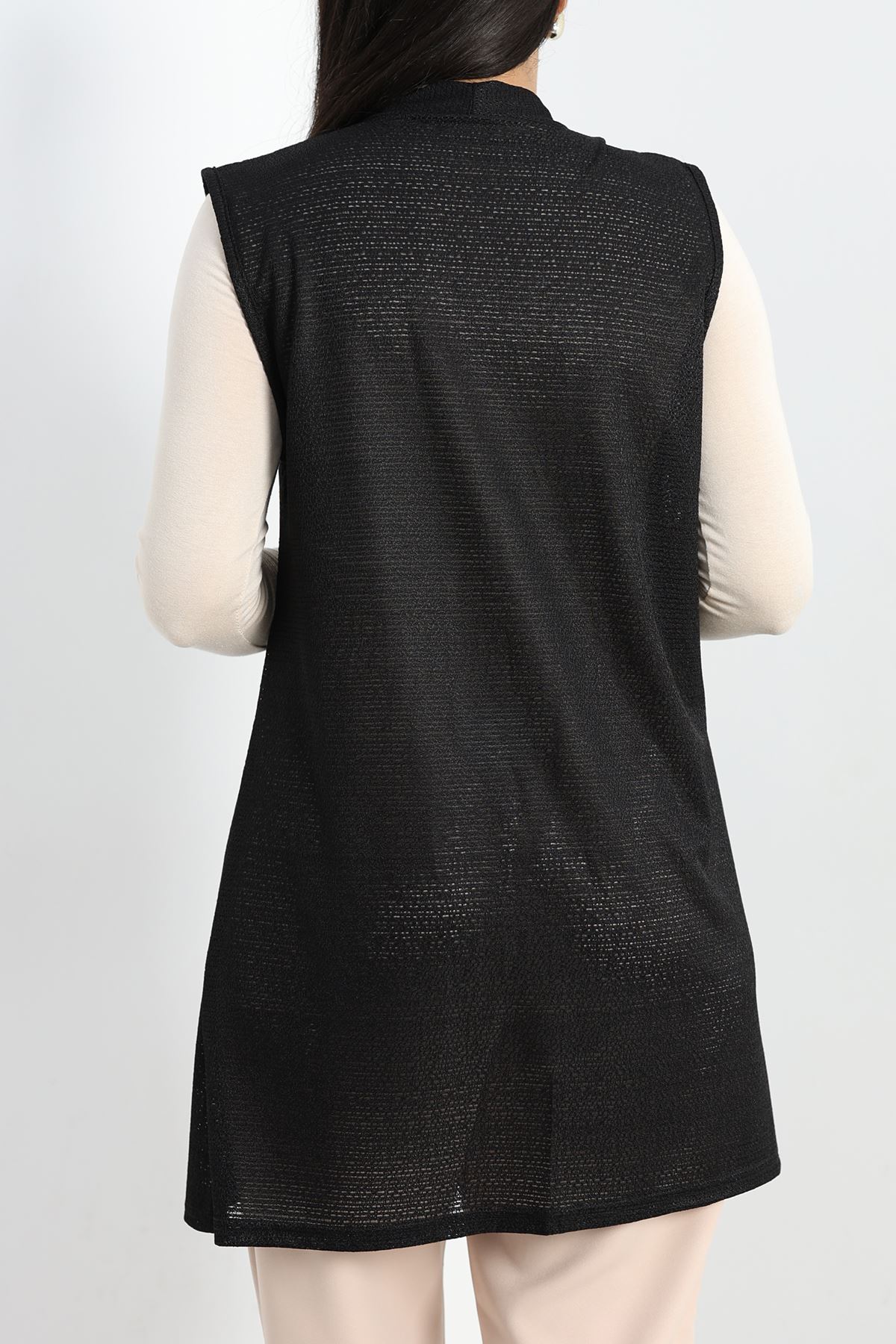 Narin Kumaş Yelek Siyah - 70280.2011.