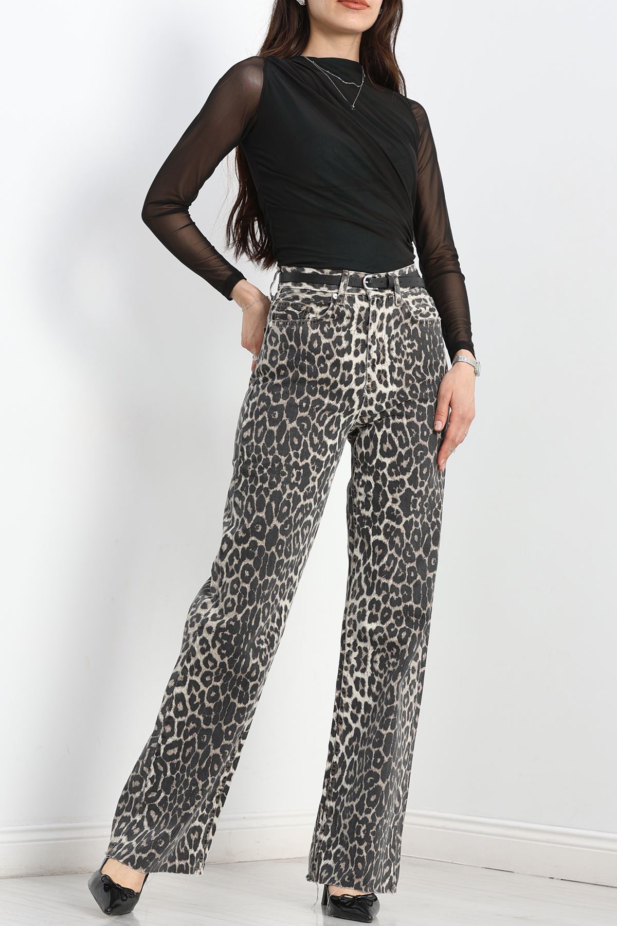 Drapeli Tüllü Bluz Zümrüt - 1606.2031.