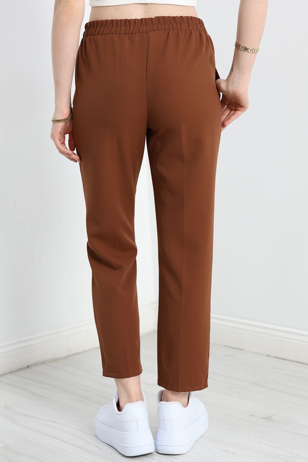 Dabıl Bağcıklı Pantolon Kahve - 20138.1884.