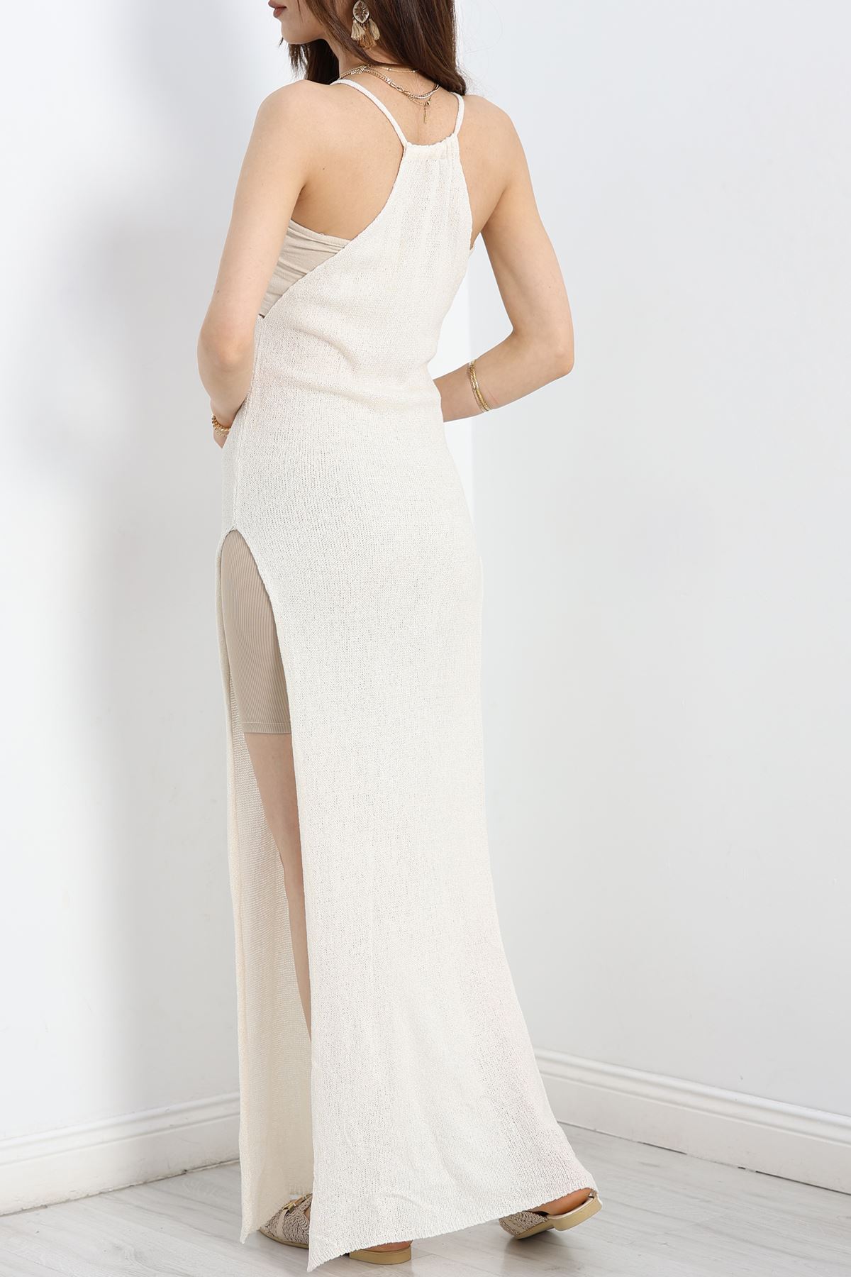 Çift Yırtmaçlı Dokulu Maxi Pareo Taş - 41431.1966.