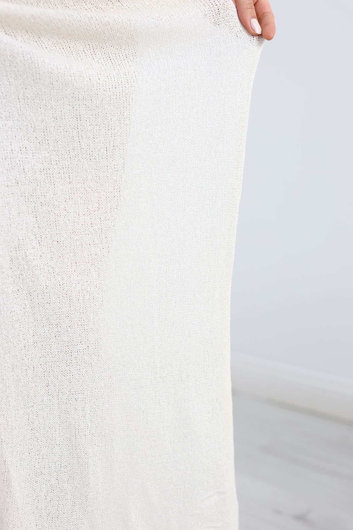 Çift Yırtmaçlı Dokulu Maxi Pareo Taş - 41431.1966.