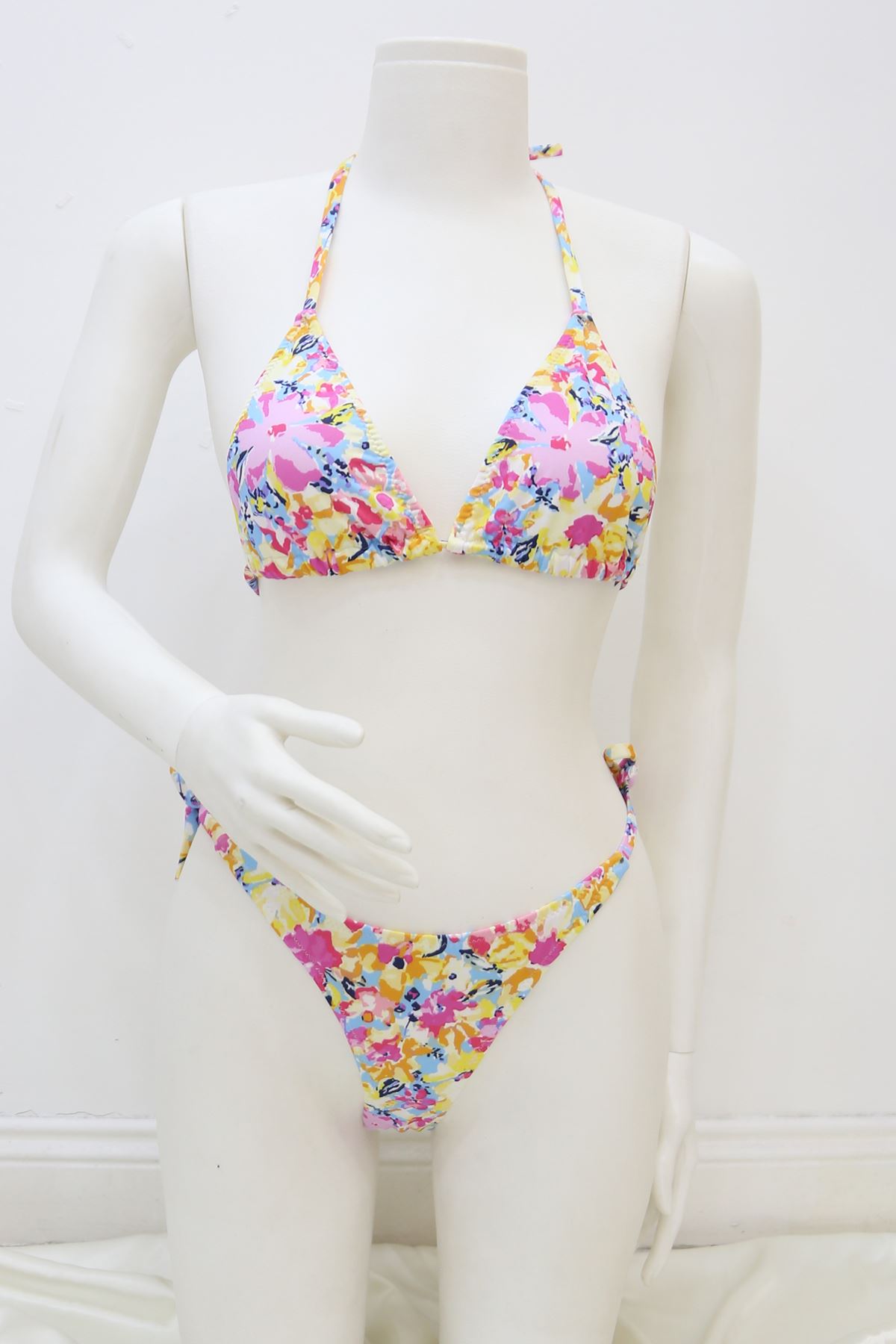 Baskılı Bikini Takım Pembe - 30898.1966.