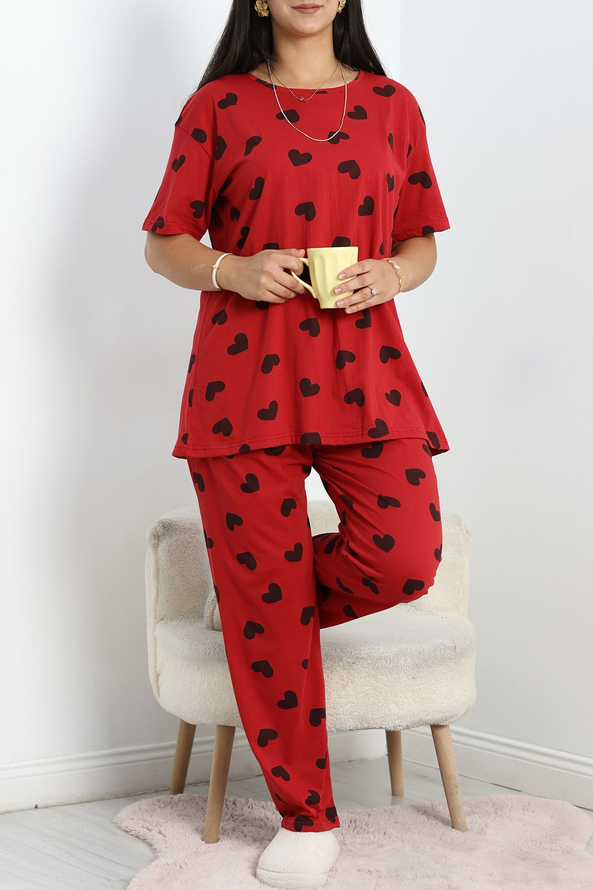 Büyük Beden Süprem Pijama Takımı Siyahkalp - 50524.1961.