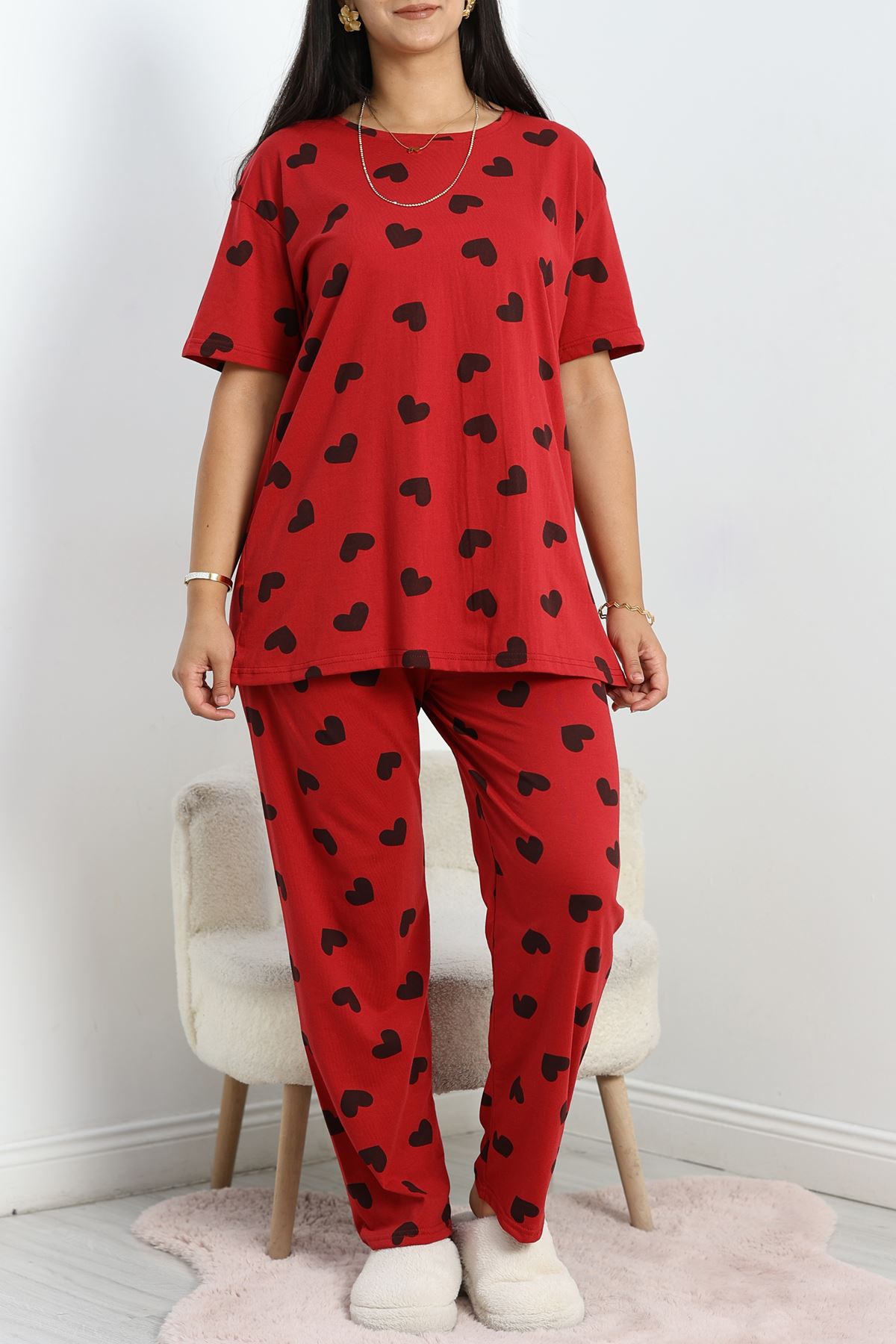 Büyük Beden Süprem Pijama Takımı Siyahkalp - 50524.1961.