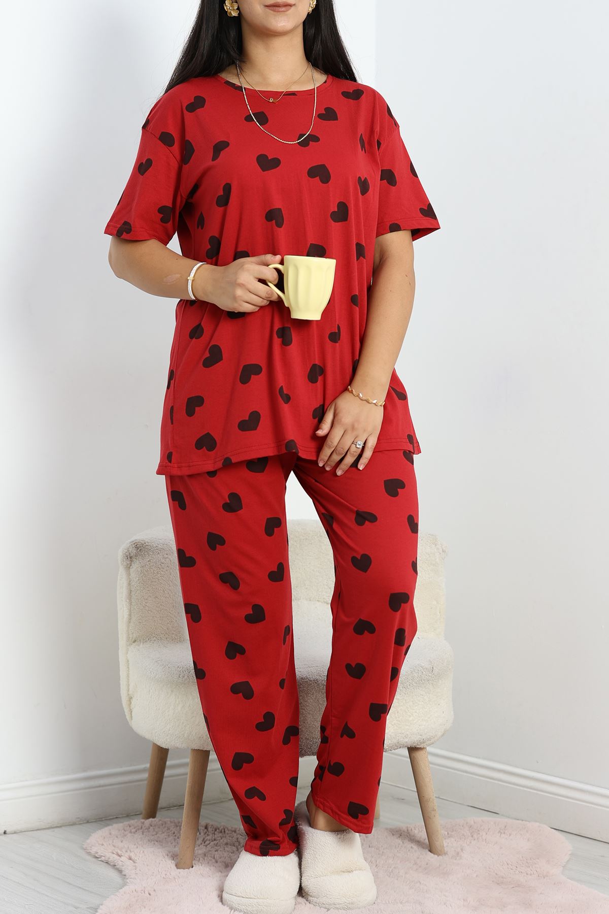 Büyük Beden Süprem Pijama Takımı Siyahkalp - 50524.1961.