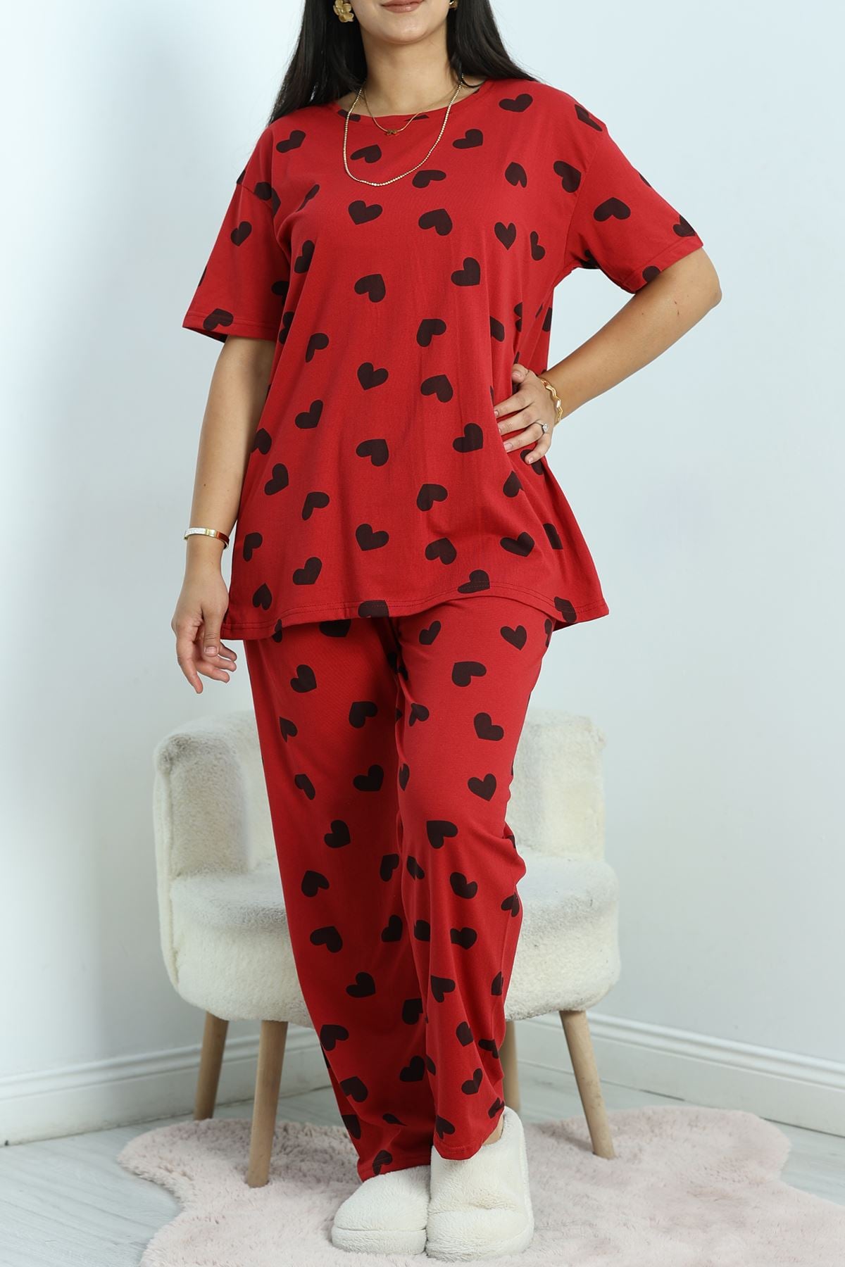 Büyük Beden Süprem Pijama Takımı Siyahkalp - 50524.1961.