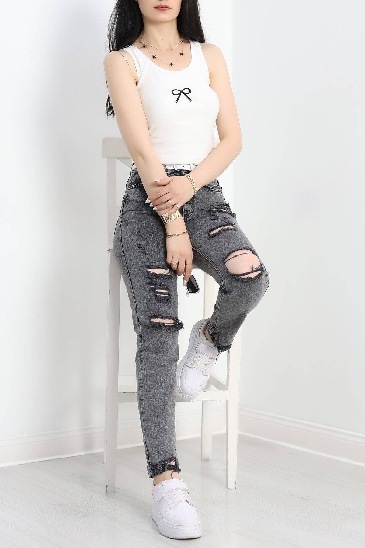 Boyfriend Kot Pantolon Füme - 30462.1966.