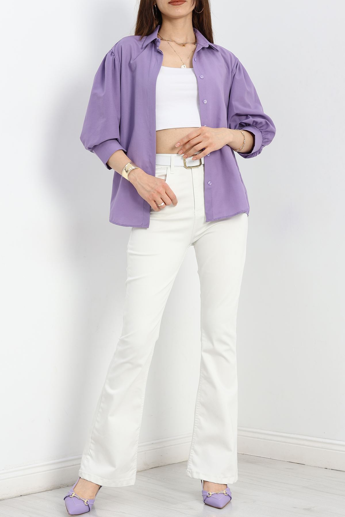 Balon Kol Gömlek Koyulila - 30839.1949.