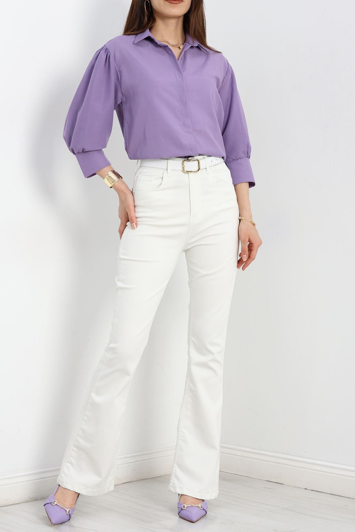 Balon Kol Gömlek Koyulila - 30839.1949.