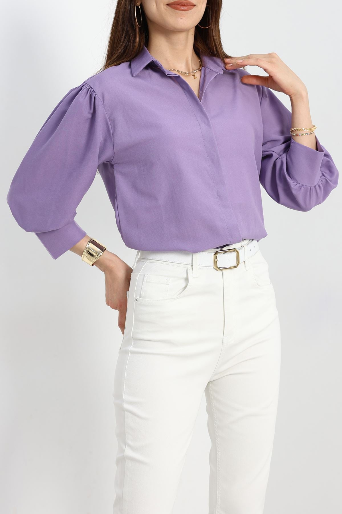 Balon Kol Gömlek Koyulila - 30839.1949.