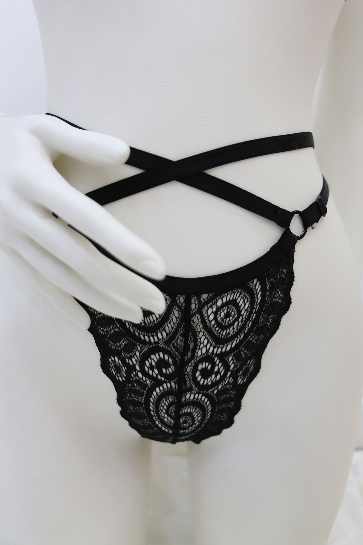 Dantelli Çift İpli Sütyen Takım Siyah - 3031.1364.