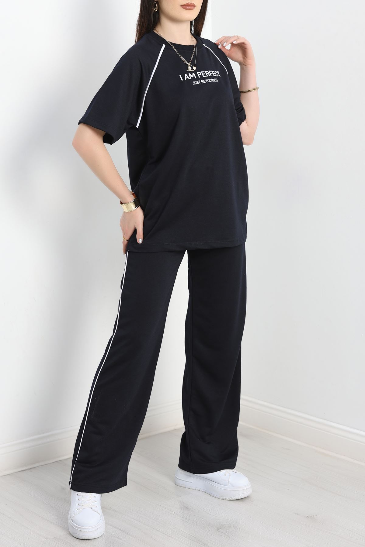 Nakış Detay Biyeli Eşofman Takımı Koyulaci - 50493.1005.