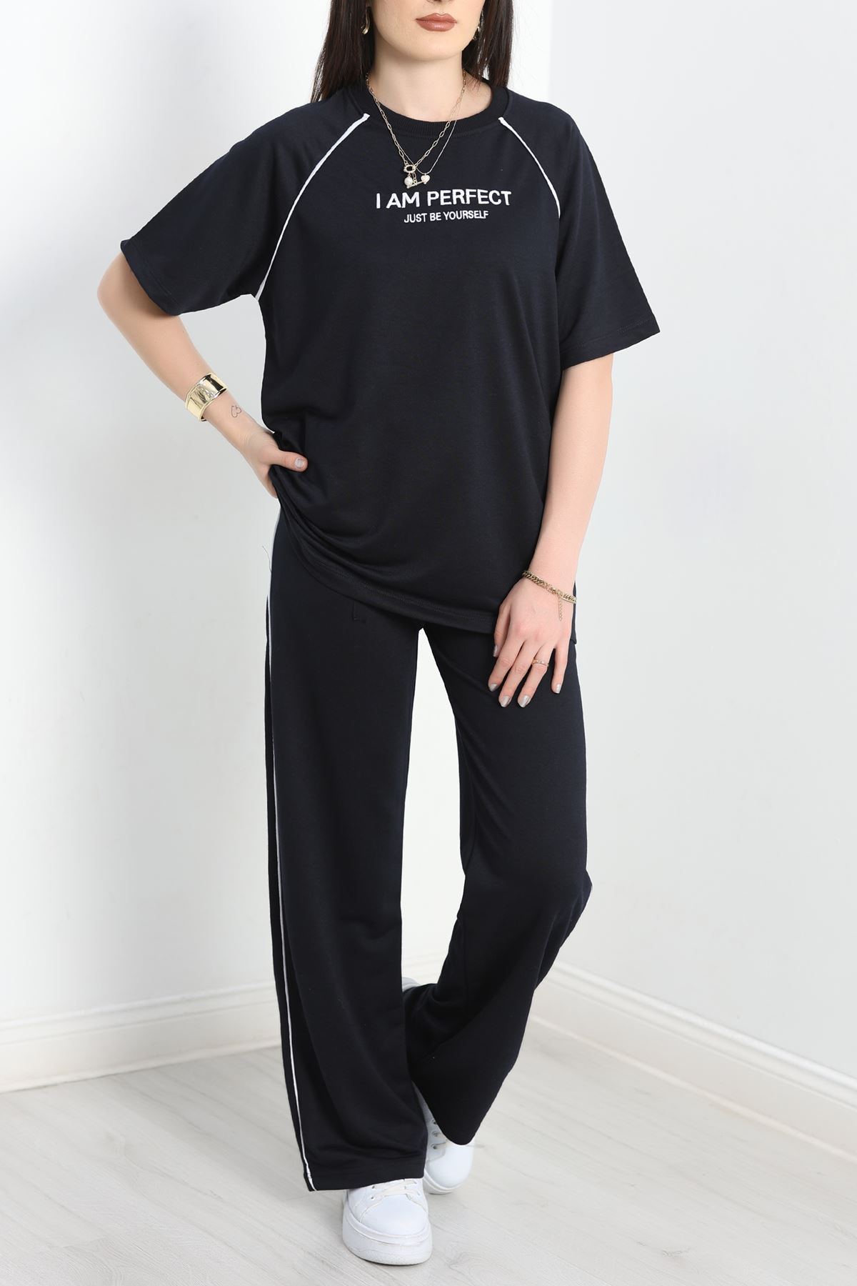 Nakış Detay Biyeli Eşofman Takımı Koyulaci - 50493.1005.