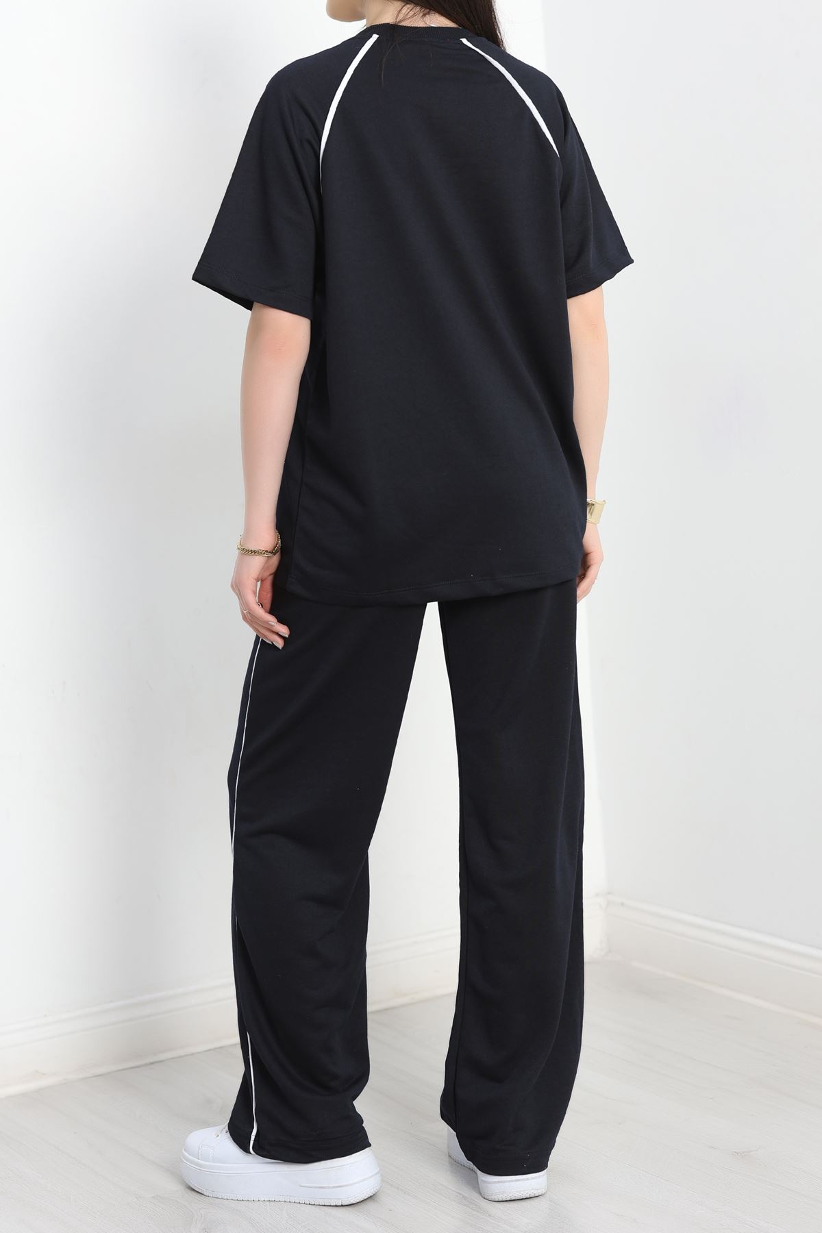 Baskılı Biyeli İki İplik Eşofman Takımı Koyulaci - 50494.1005.