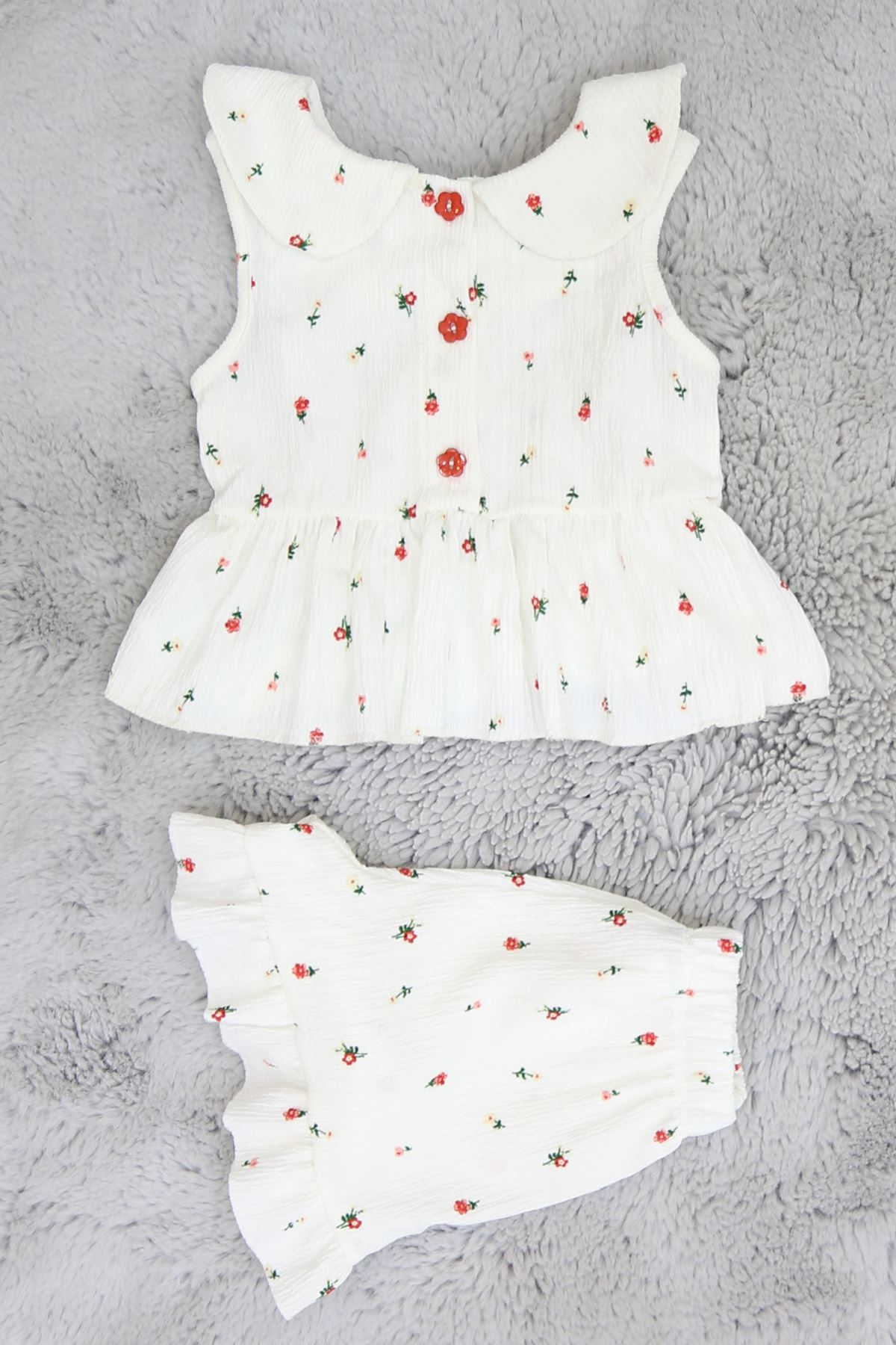 2-5 Yaş Kız Çocuk Bürümcük Takım Beyaz - 5254230.1576.